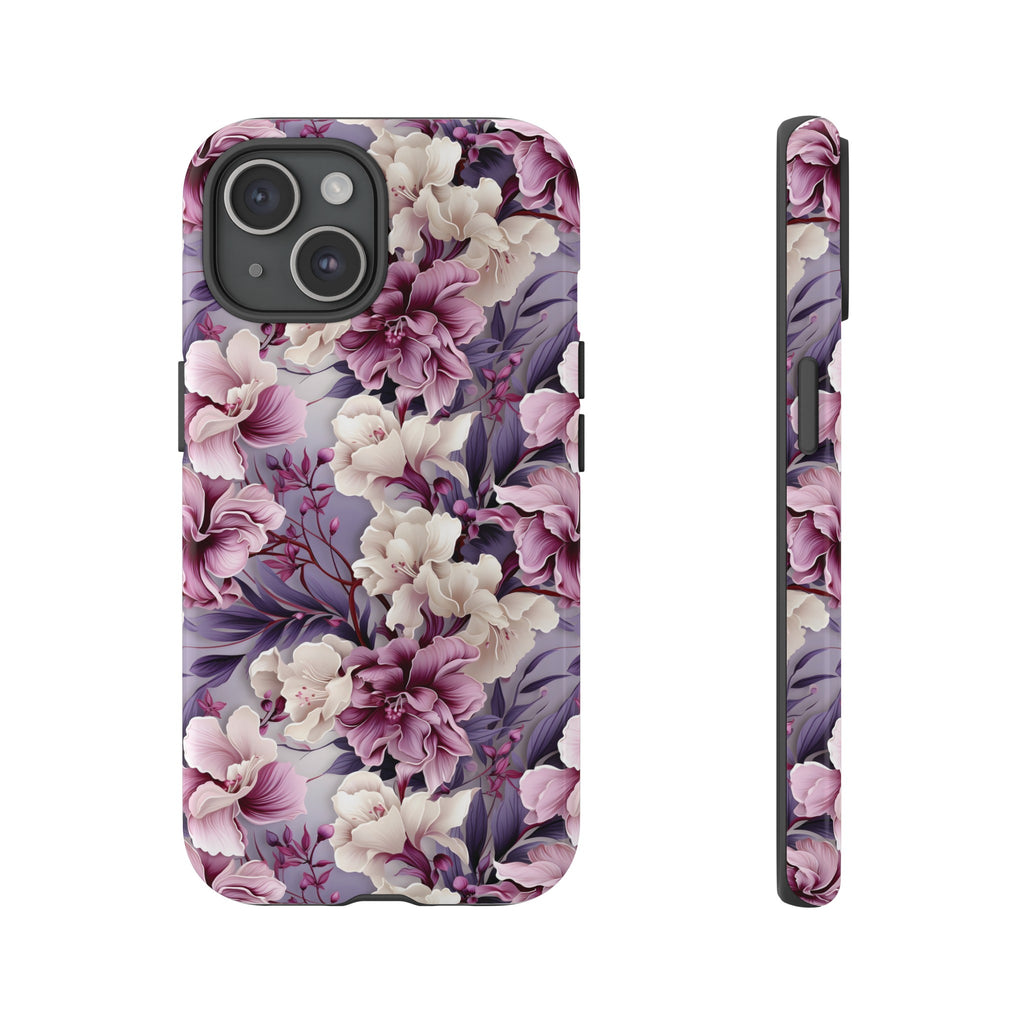Lavender Flowers Protective Phone Case Gift for Her Phone 15, Samsung iPhone Samsung Gift for Her Case iPhone 15, Samsung