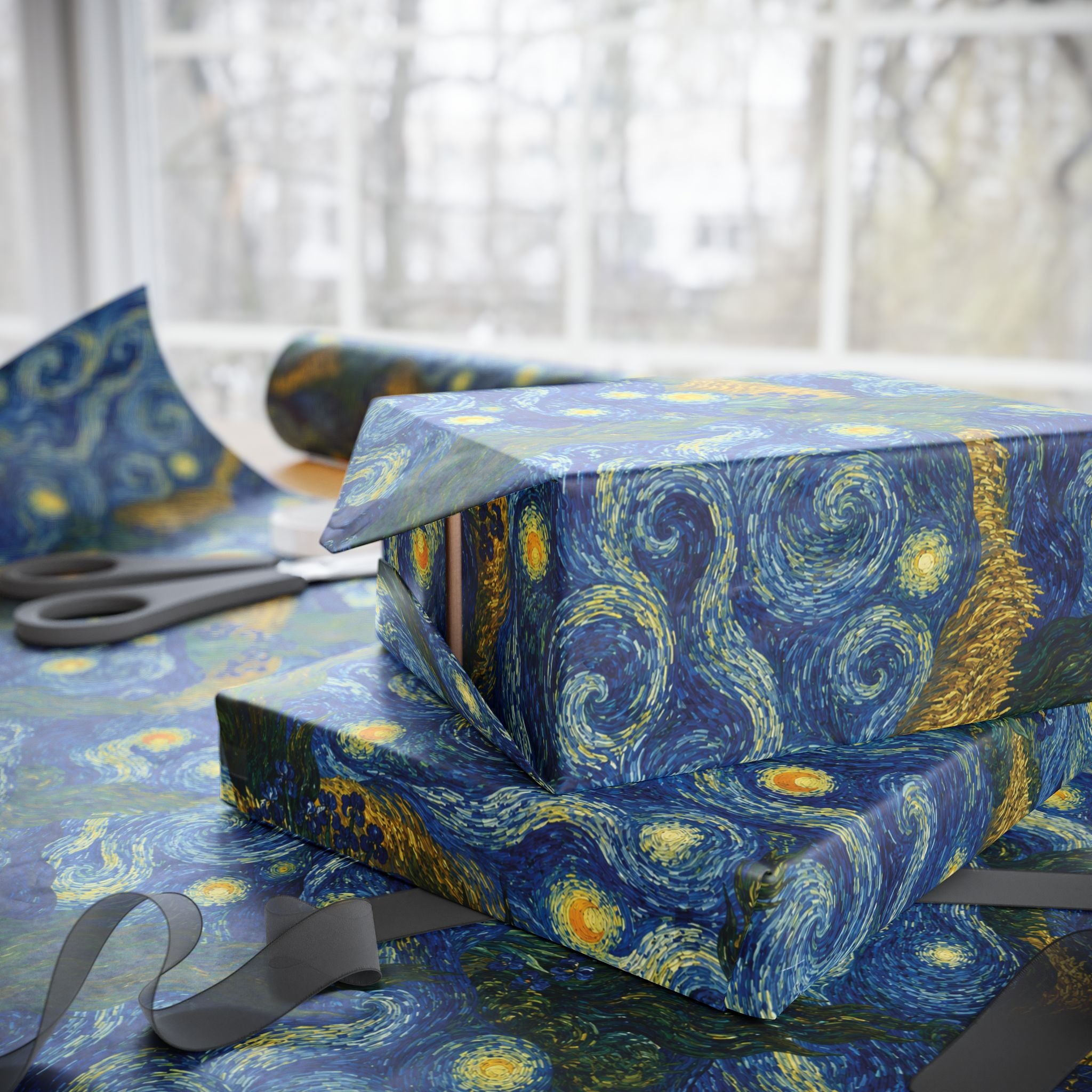 Van Gogh Illusion Wrapping Paper — Artist Birthday & Art Lover Gift Wrap