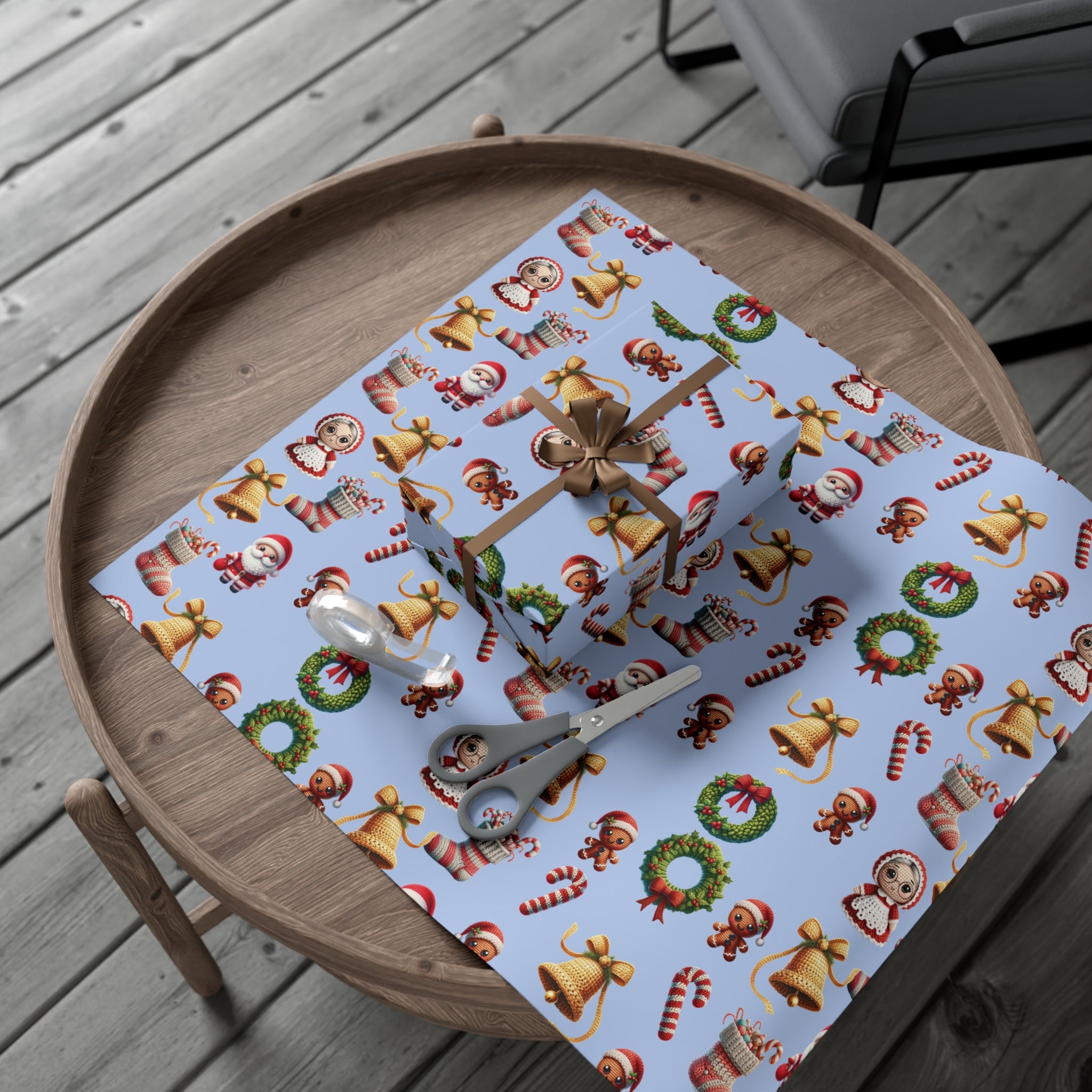 Christmas 3D Illusion Boho Wrapping Paper Stylish Holiday Gift Wrap with Festive Design | Premium Quality, Easy to Cut & Fold | Perfect for Christmas Presents - MRSBYVALLE