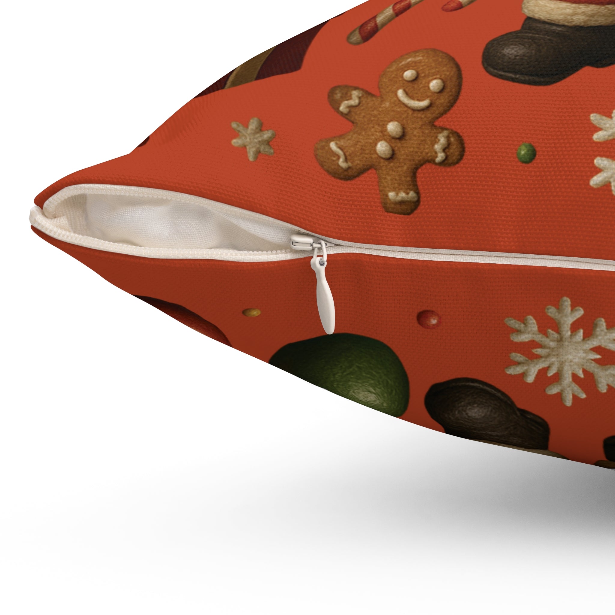 Christmas Square Pillow Festive Holiday Throw Cushion, Cozy Seasonal Decor for Couch, Bed, or Chair, Available in 16x16, 18x18, and 20x20 SizesReading Nook