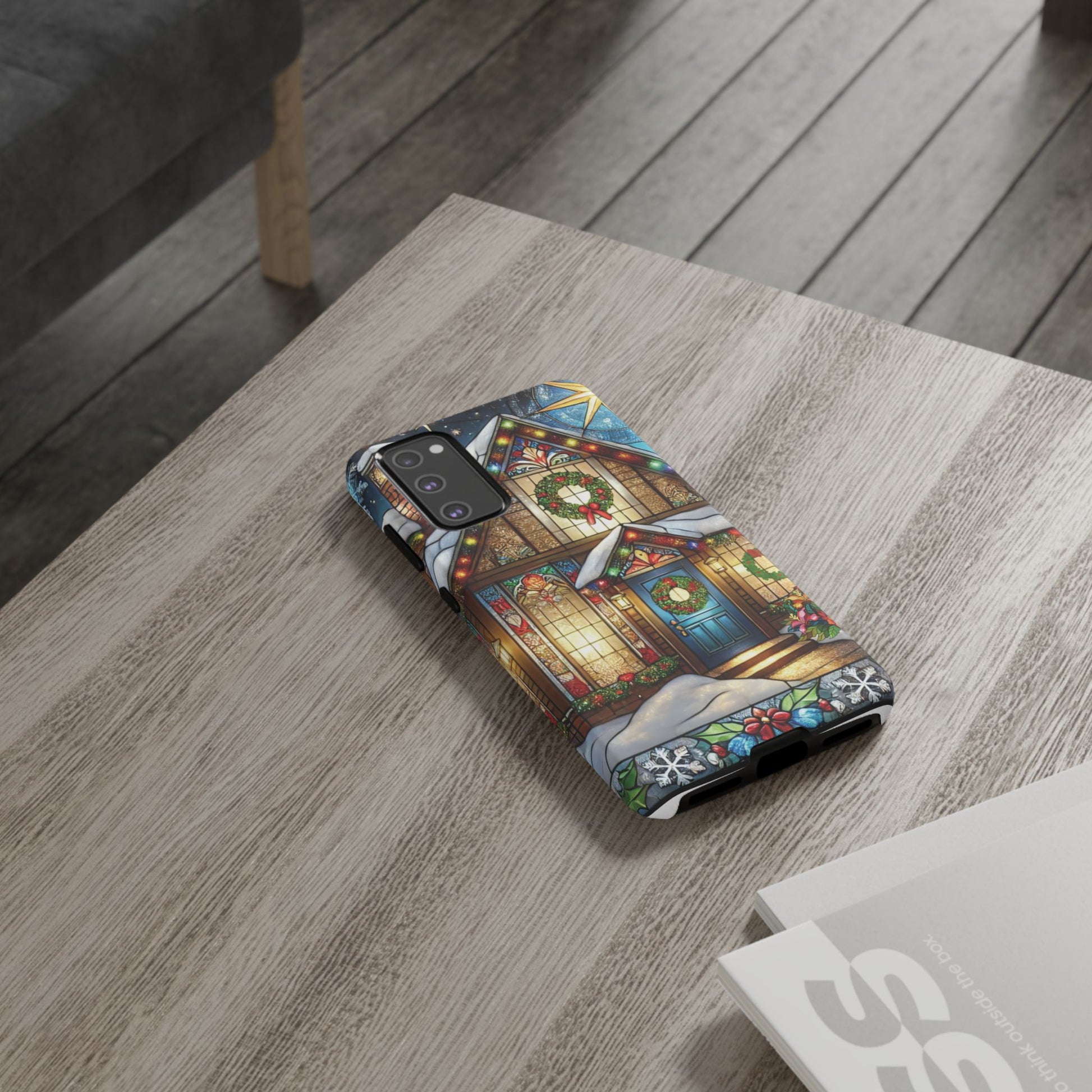 Stain Glass Christmas Phone Case Unique Holiday Protection for Your Device | Stylish & Durable Cover Gift for Her Phone 15, Samsung iPhone Samsung Accessory Gift for Her - MRSBYVALLE