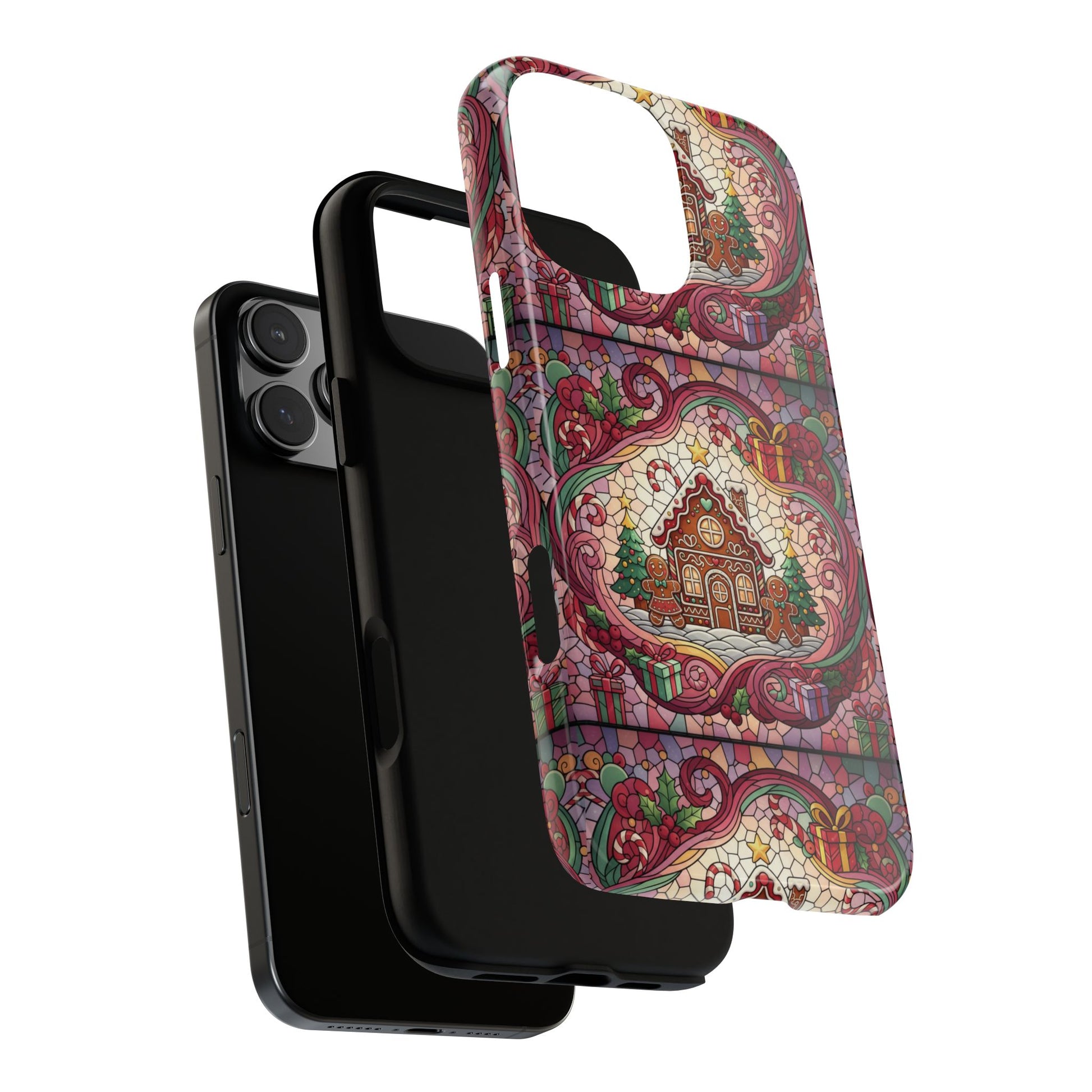 iPhone Case 17, 16  Gingerbread Stained Glass Tough Case Samsung perfect phone case
