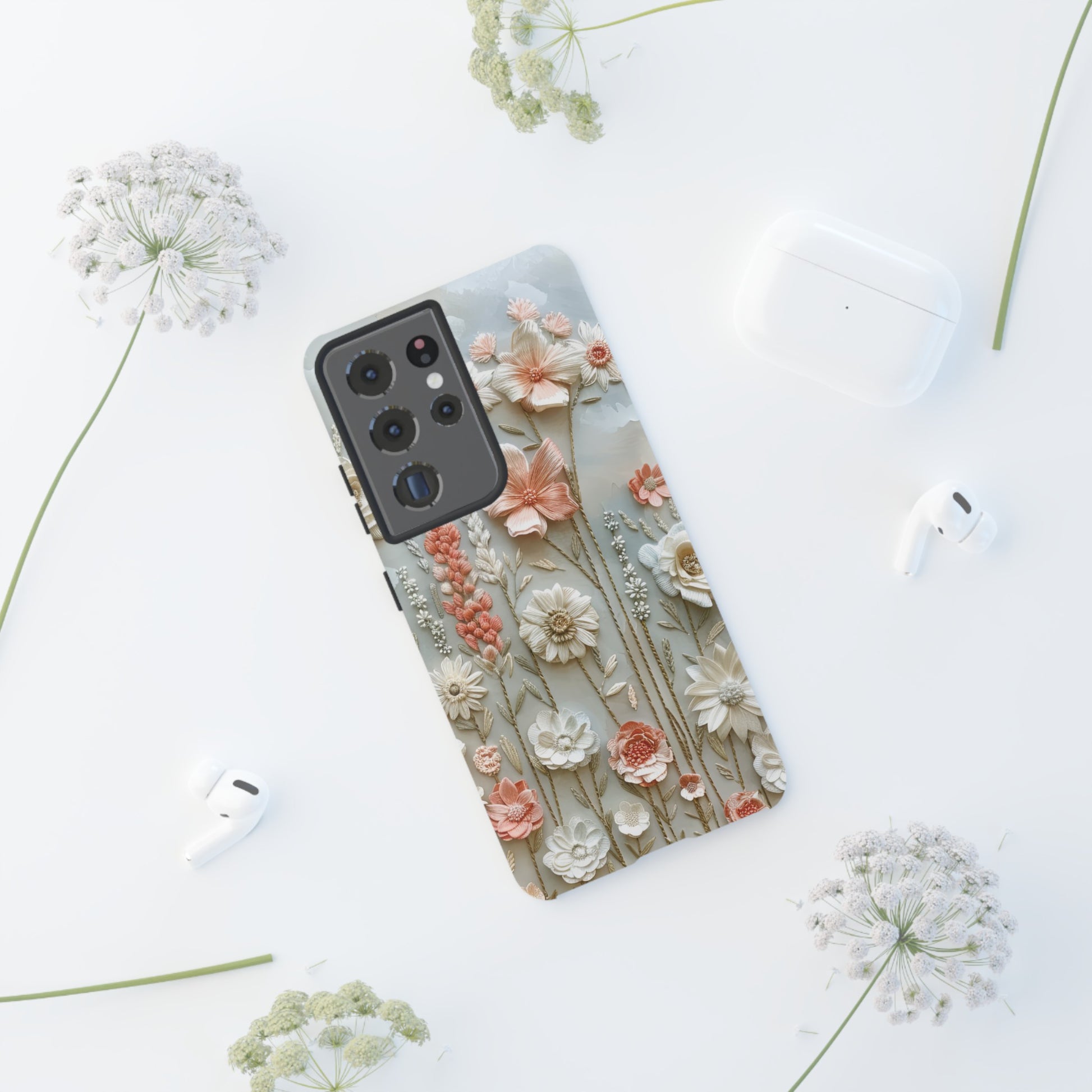Pastel Wildflowers Protective Phone Case Gift for Her Phone 15, Samsung iPhone Samsung Gift for Her Case iPhone 15, Samsung iPhone Samsung Accessory Gift for Her