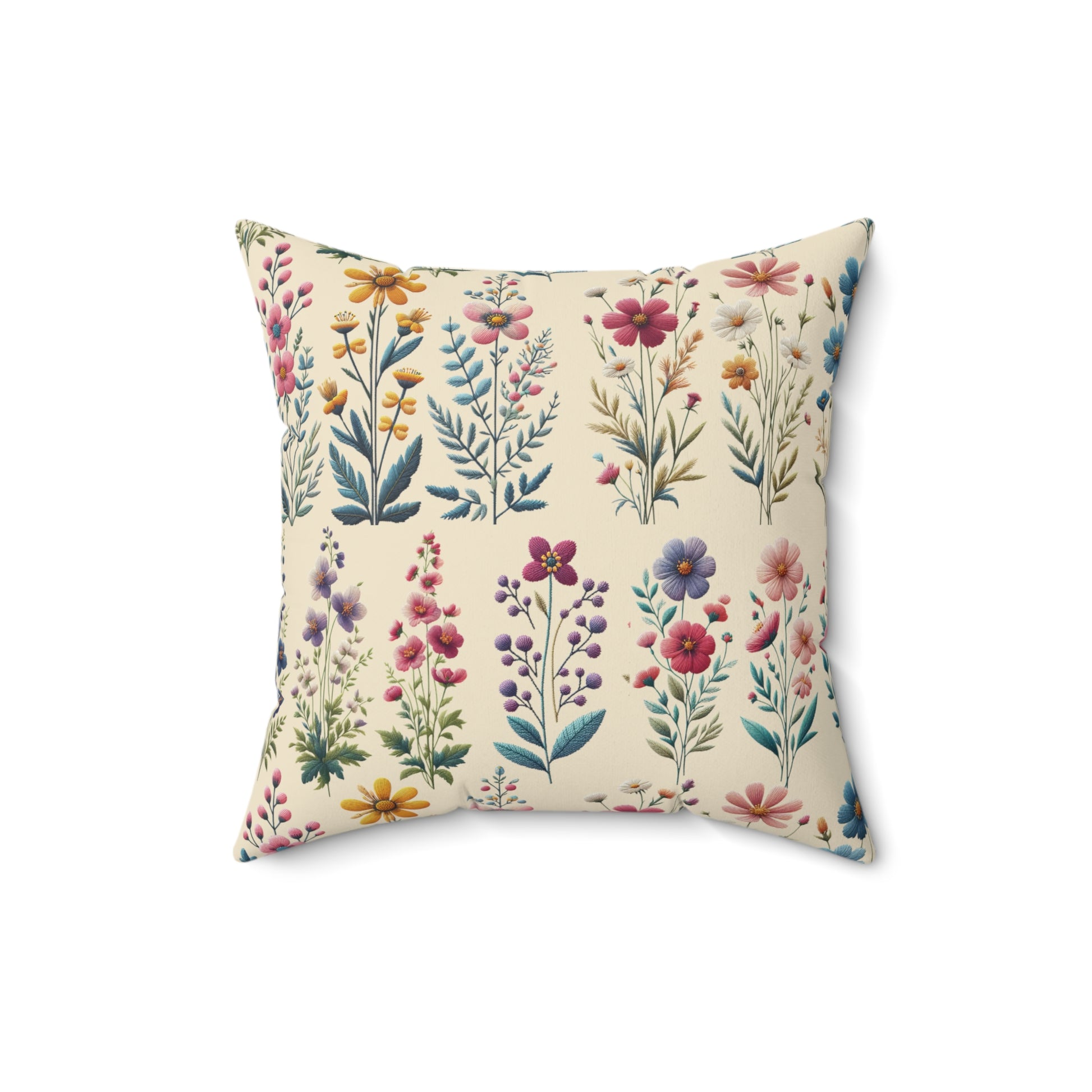 Best Beautiful Wildflower Square Pillow Vibrant Floral Design for Cozy Home Décor - Perfect Accent for Living Rooms, Bedrooms, and Lounges - Soft, Durable, and Stylish PillowGift New House, Bridal Shower Gift - MRSBYVALLE