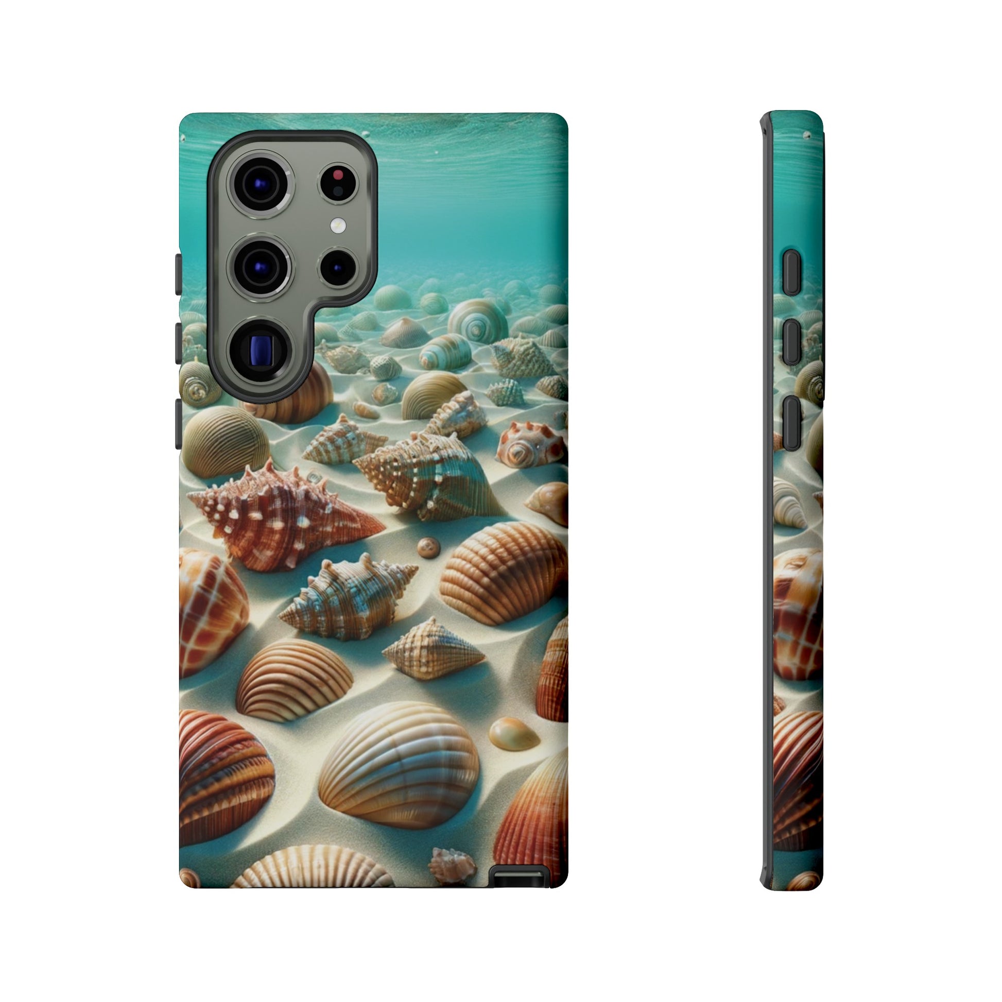 Plush Ocean Bliss Turquoise Seashell Ocean Beach View Protective Phone Case Gift for Her Phone 15, Samsung iPhone Samsung Gift for Her Case iPhone 15, Samsung iPhone Samsung Accessory Gift for Her.