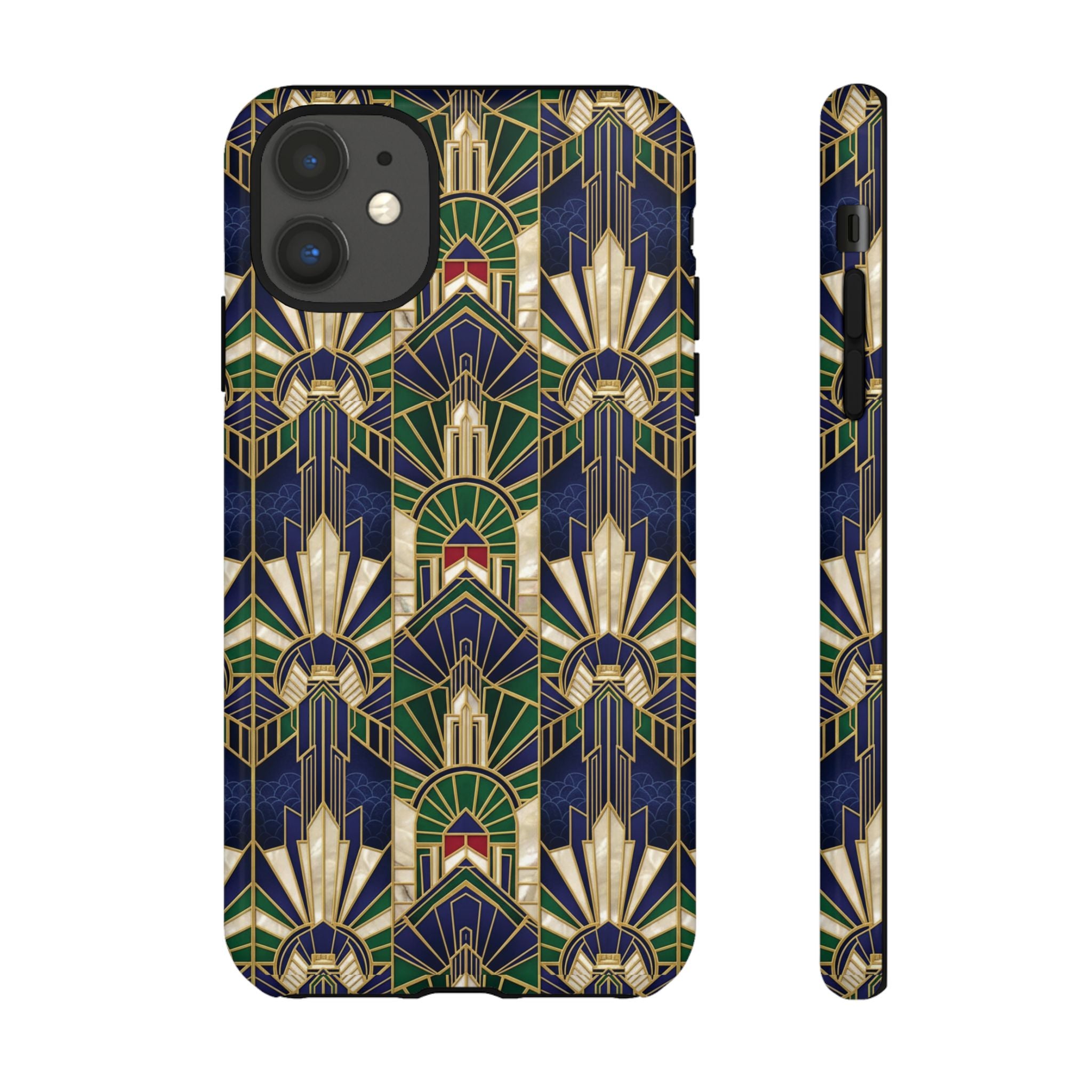Navy & Gold Art Deco Phone Case — Imperial Art Deco Tough Case