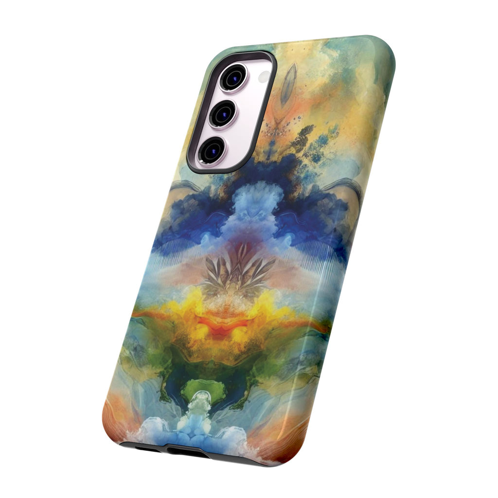 Coque de téléphone abstraite aquarelle moderne compatible avec iPhone, Samsung et plus – Protection élégante et durable avec un design artistique éclatant, cadeau parfait pour elle