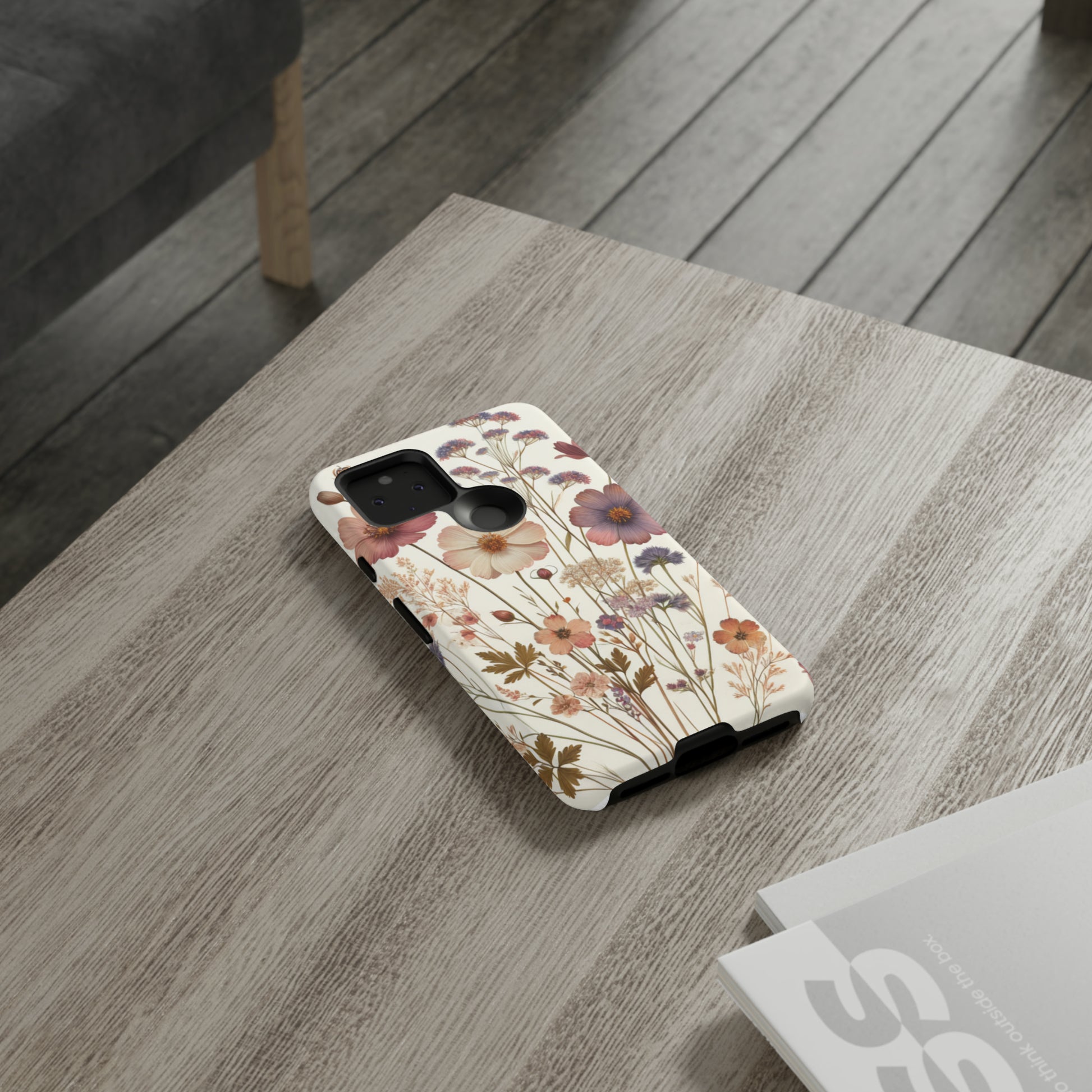 Wildflower Boho Luxury Phone Tough Case Floral Elegant Durable Stylish for Modern Devices iPhone 15, Samsung iPhone Samsung Accessory Gift for Her.