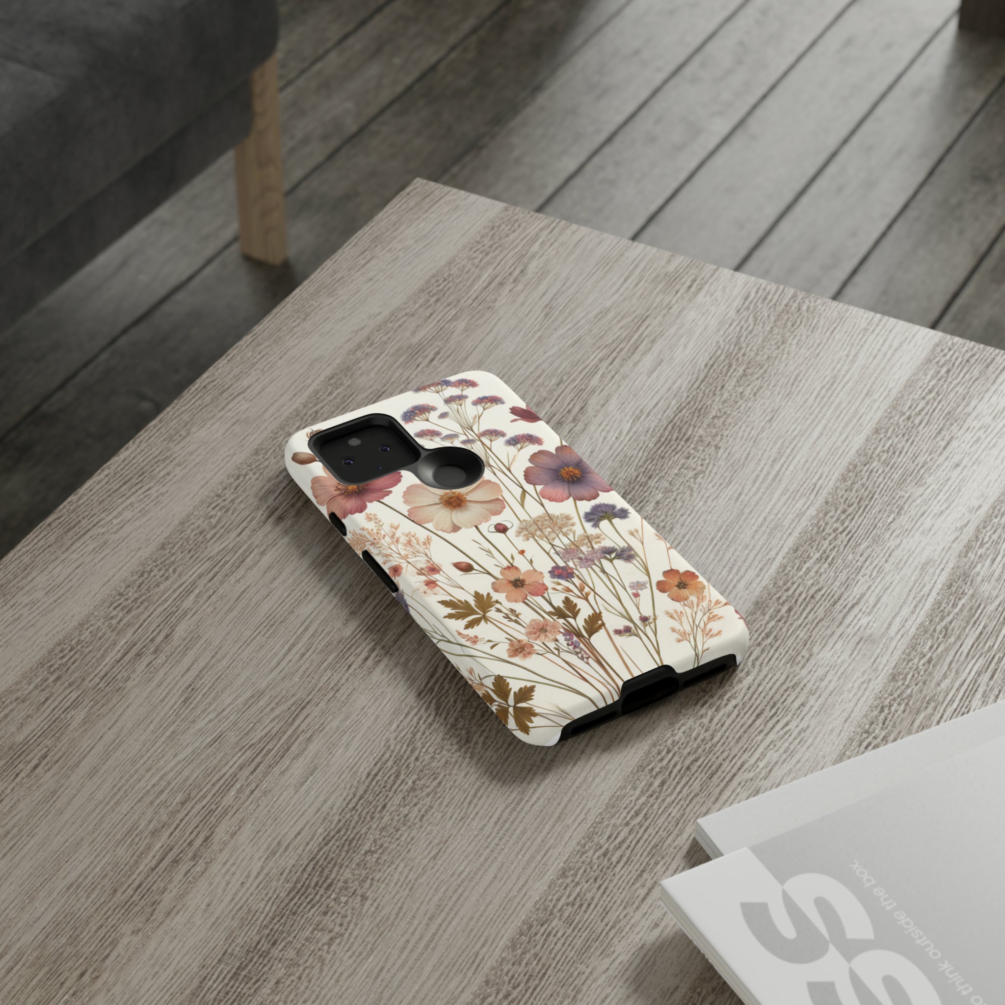 Wildflower Boho Luxury Phone Tough Case Floral Elegant Durable Stylish for Modern Devices iPhone 15, Samsung iPhone Samsung Accessory Gift for Her.
