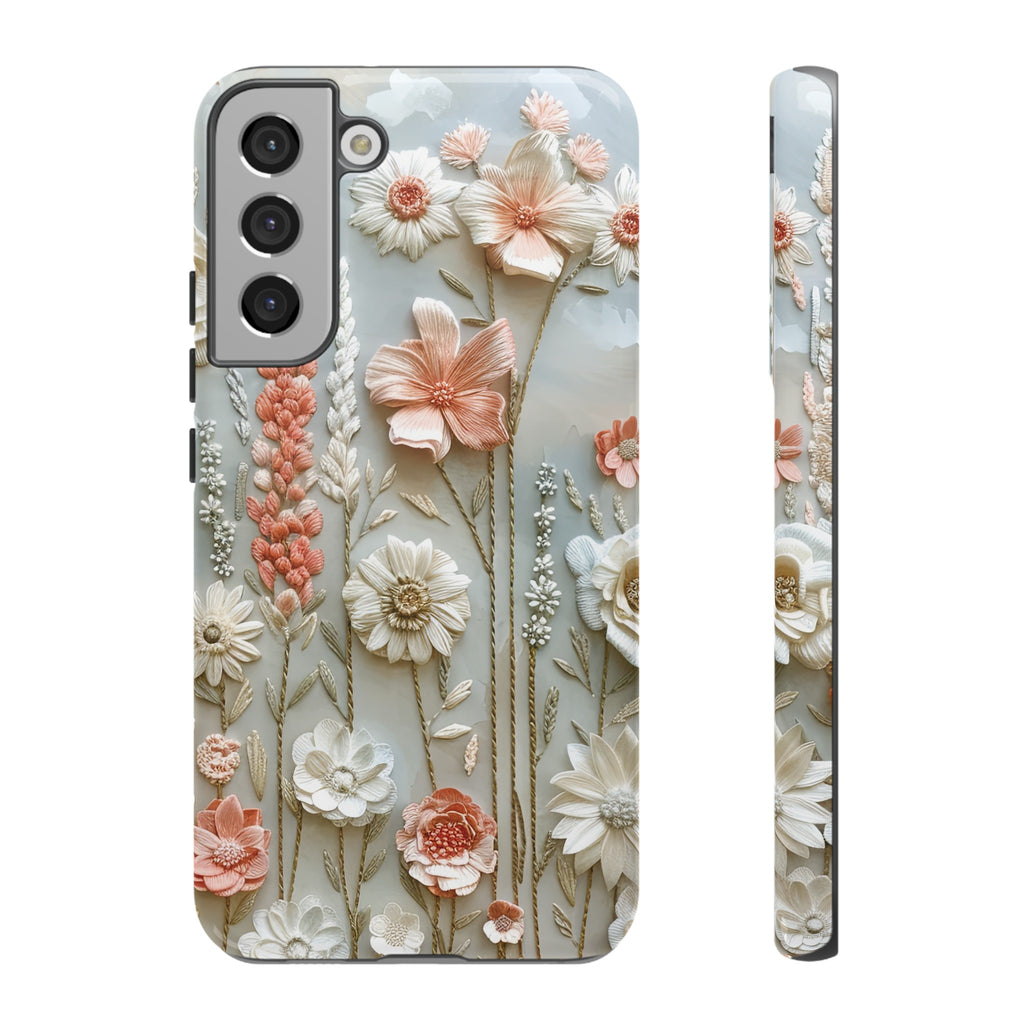 Pastel Wildflowers Protective Phone Case Gift for Her Phone 15, Samsung iPhone Samsung Gift for Her Case iPhone 15, Samsung iPhone Samsung Accessory Gift for Her