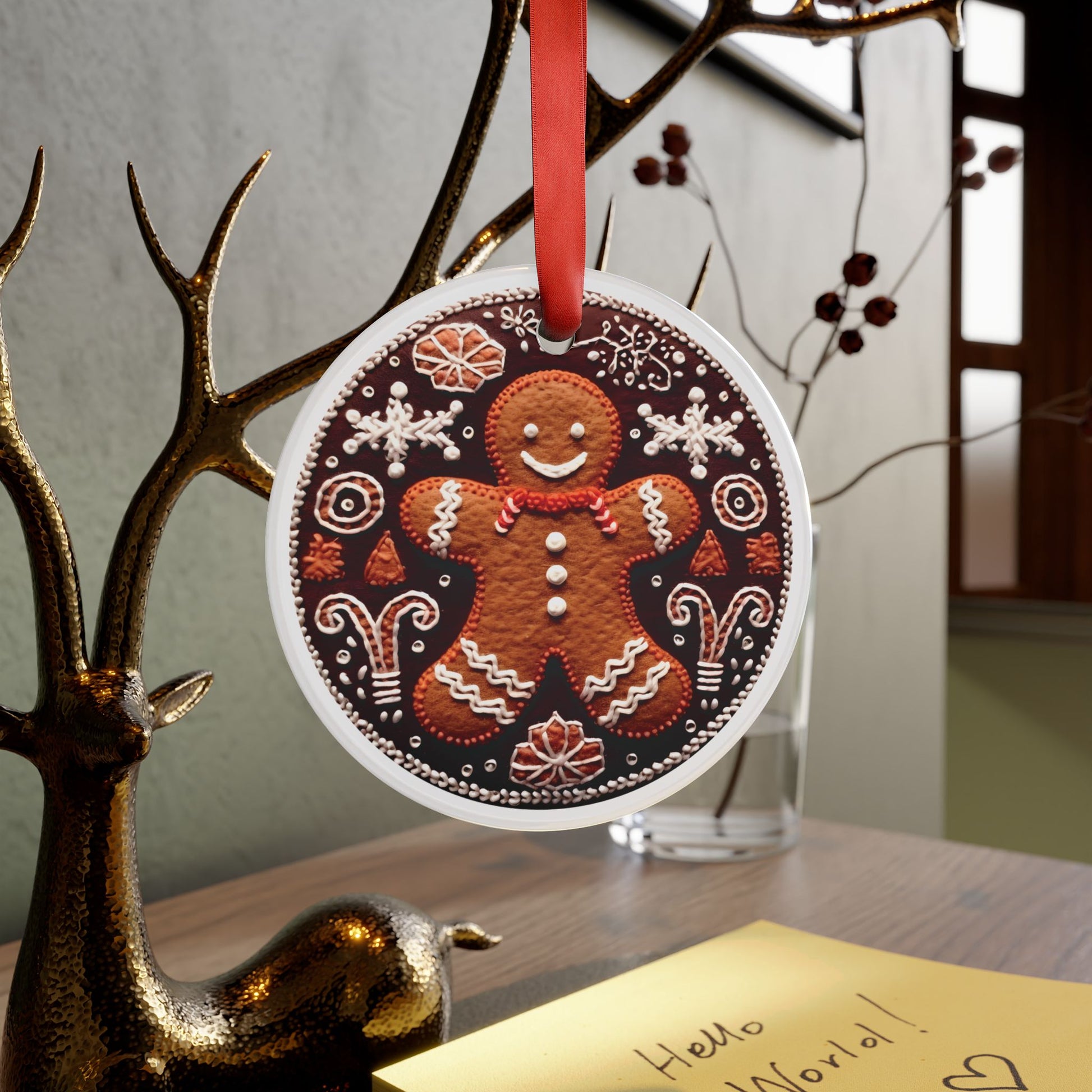 Gingerbread Man Christmas Ornament - Festive Holiday Décor for Tree, Home, Office | Best Christmas Decoration Gift Ideal for Tree Trimming and Gift Giving