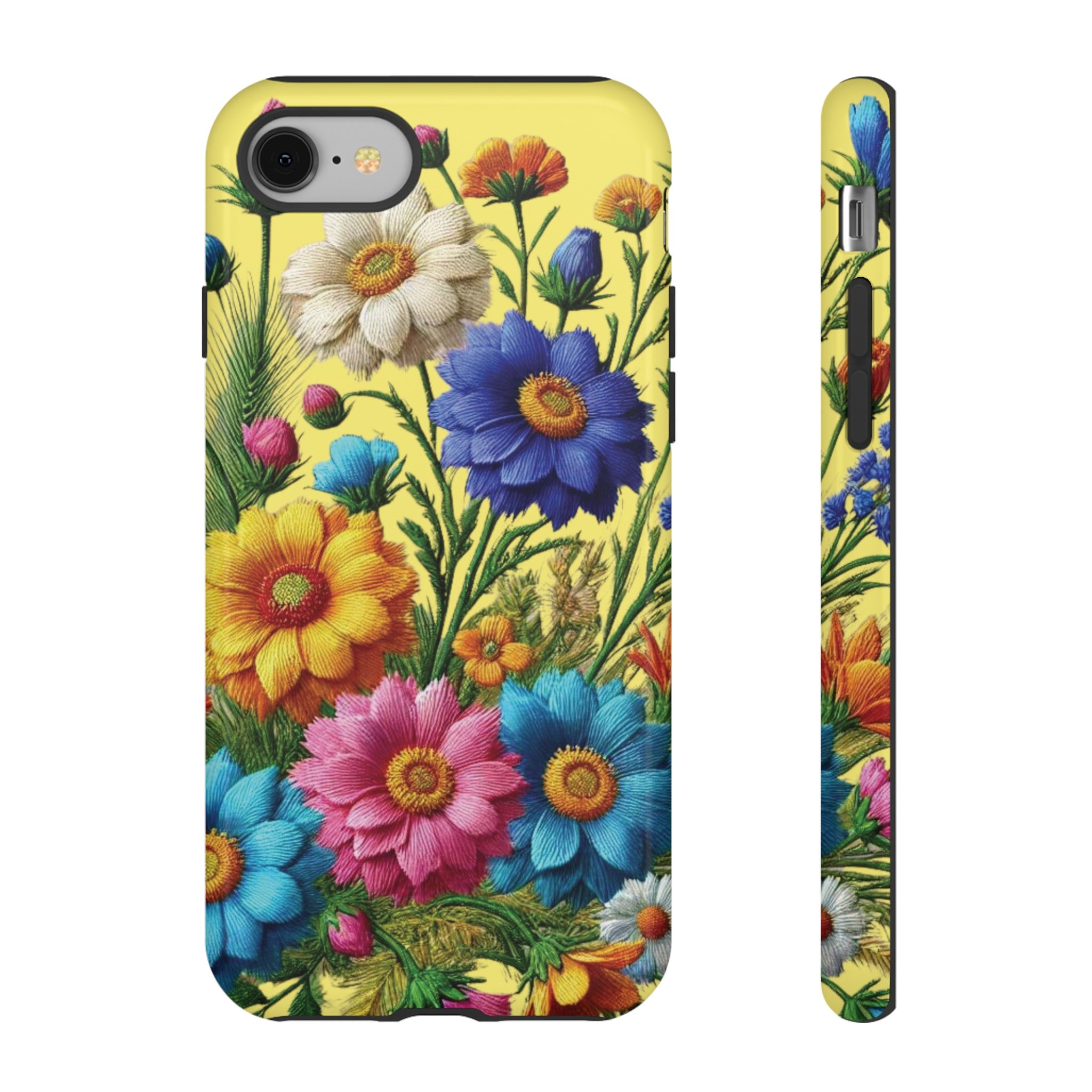 Phone Case Yellow Bright Floral Protective Phone Case Gift for Her Phone 15, Samsung iPhone Samsung  iPhone 15, Samsung iPhone Samsung Accessory Gift for Her