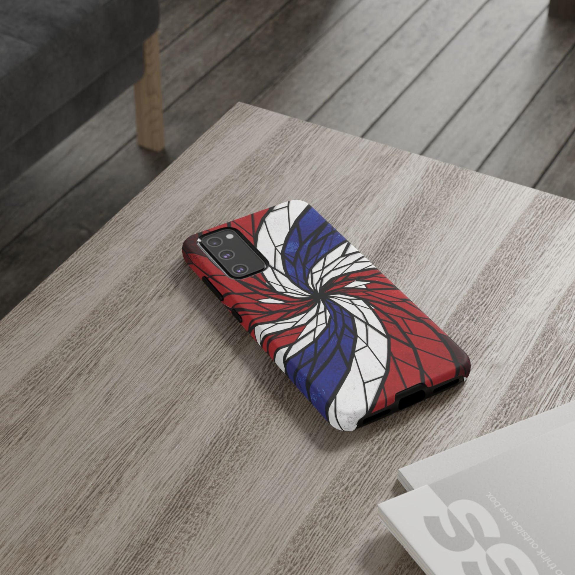 Patriotic Red White & Blue Phone Case – USA Flag Design, Independence Day Gift, Protective Cover for iPhone, Samsung, Pixel