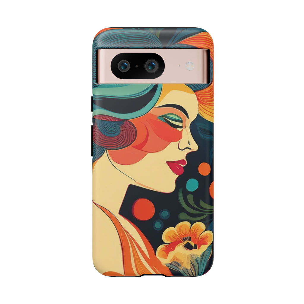 Coque de Téléphone Esthétique Années 50 Rétro Design d'Inspiration Vintage aux Couleurs Pastel Housse Style Mid-Century pour Modèles iPhone et Samsung Galaxy