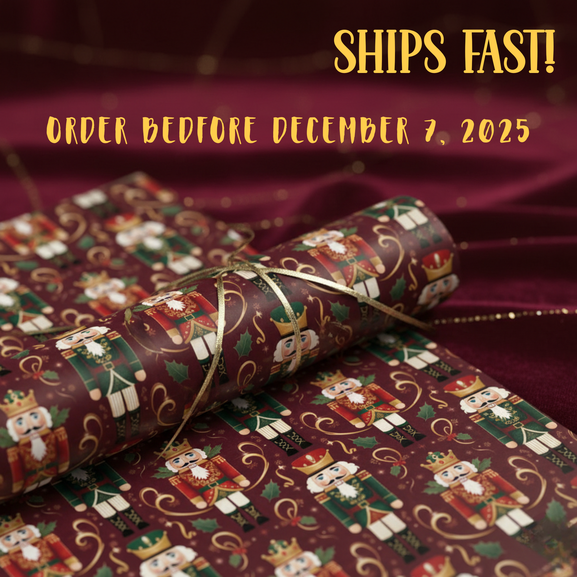 Holiday Nutcracker Wrapping Papers, Christmas Gift Wrap, Elegant Holiday Wrapping Paper, Nutcracker Gift Wrap, Festive Gift Wrap, Seasonal