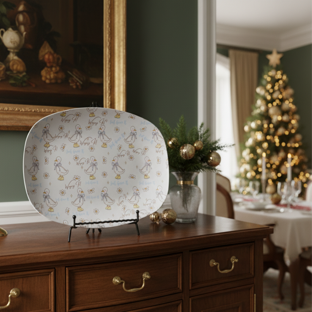 Silly Goose Platter – Playful Holiday Serveware for Cheerful Meals and Lighthearted Gatherings