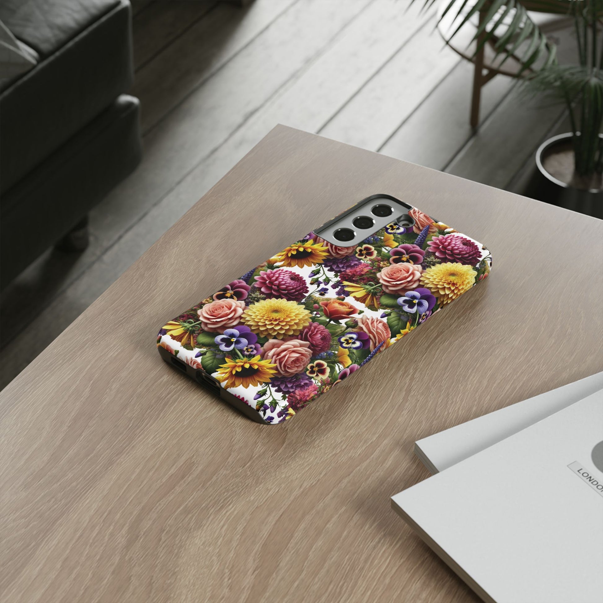 Floral Fall Phone Case for iPhone 16 15 14 13 12  21 23 Samsung, and Pixel | Stylish Protective Cover Gift for Her Perfect for Floral Lover