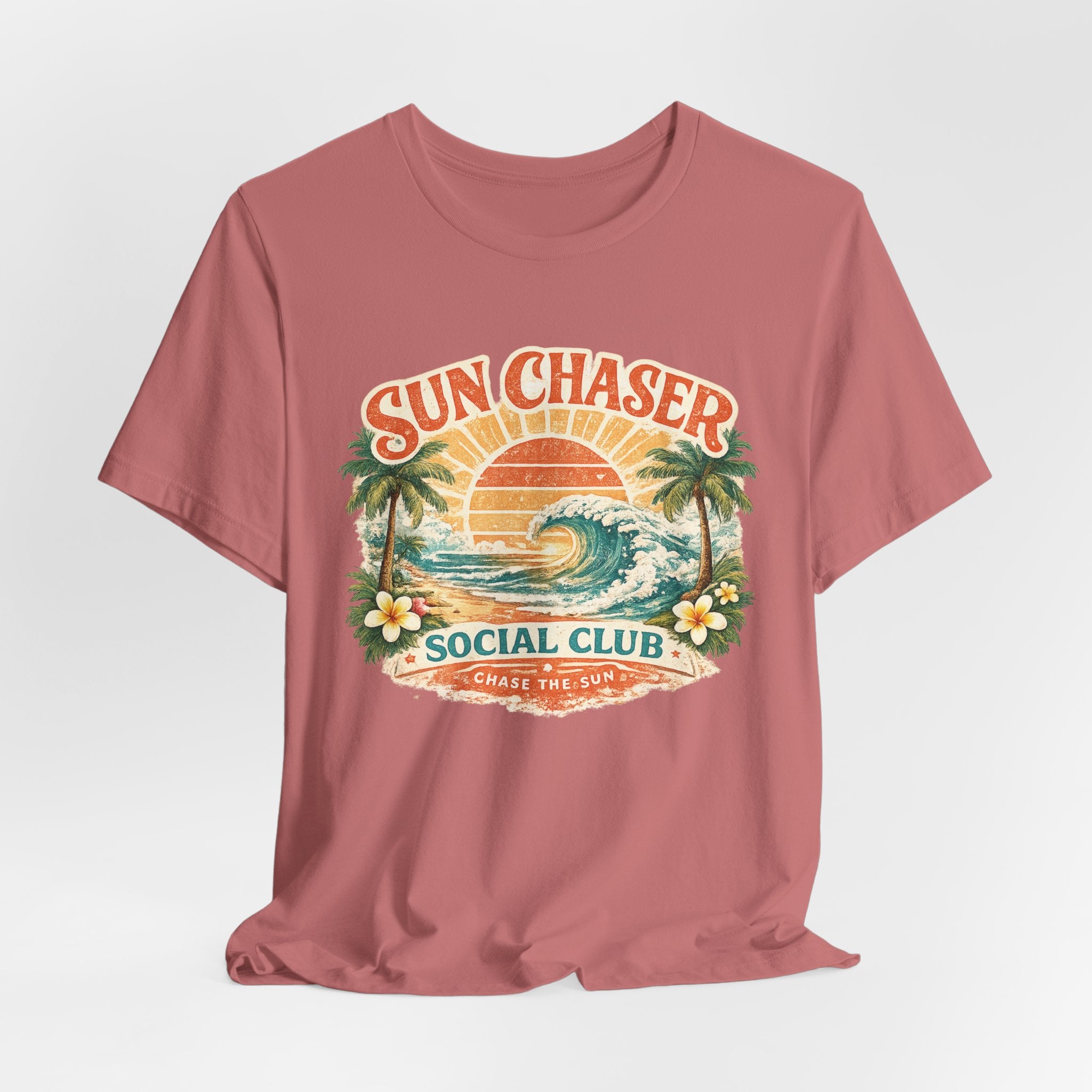 Sun Chaser T-Shirt — Retro Sunrise Graphic Tee Gift Fun