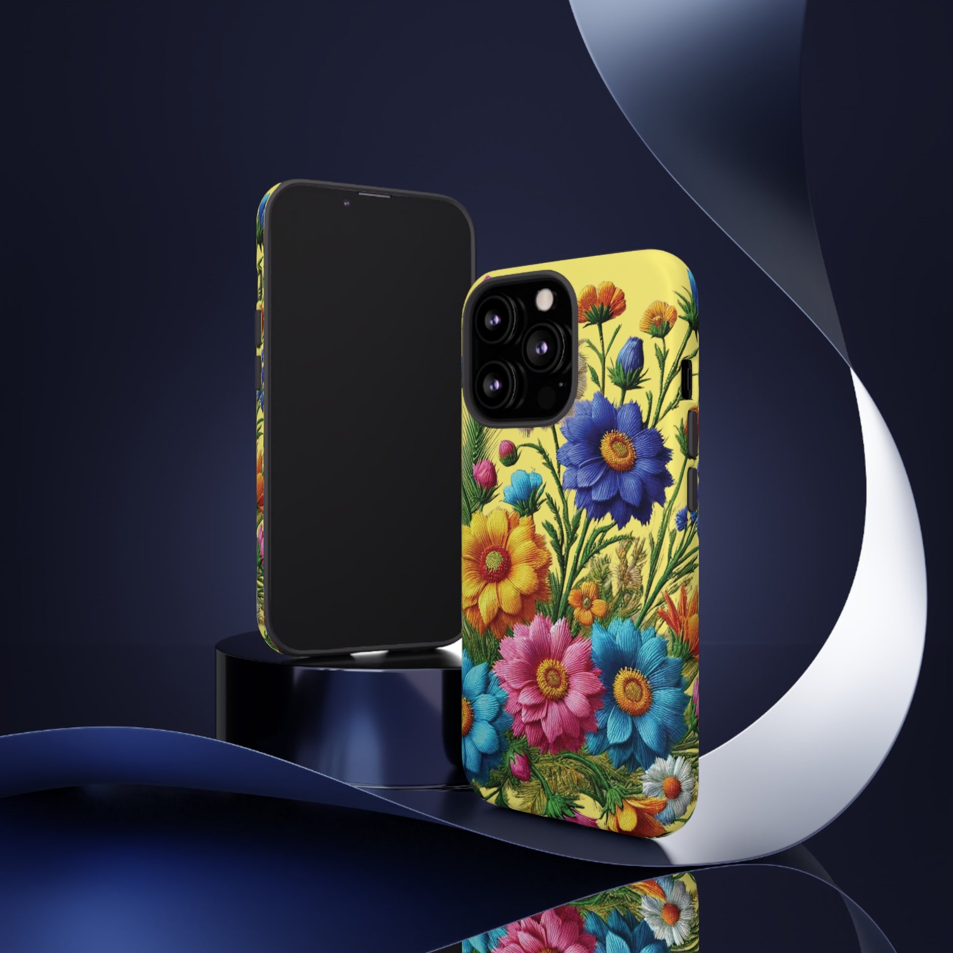 Phone Case Yellow Bright Floral Protective Phone Case Gift for Her Phone 15, Samsung iPhone Samsung  iPhone 15, Samsung iPhone Samsung Accessory Gift for Her