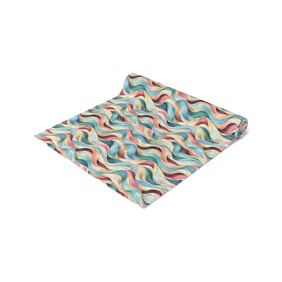 Retro Pastel Wave Table Runner