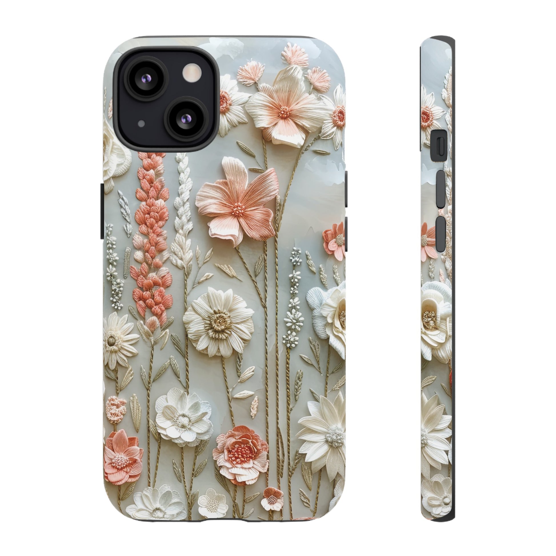 Pastel Wildflowers Protective Phone Case Gift for Her Phone 15, Samsung iPhone Samsung Gift for Her Case iPhone 15, Samsung iPhone Samsung Accessory Gift for Her