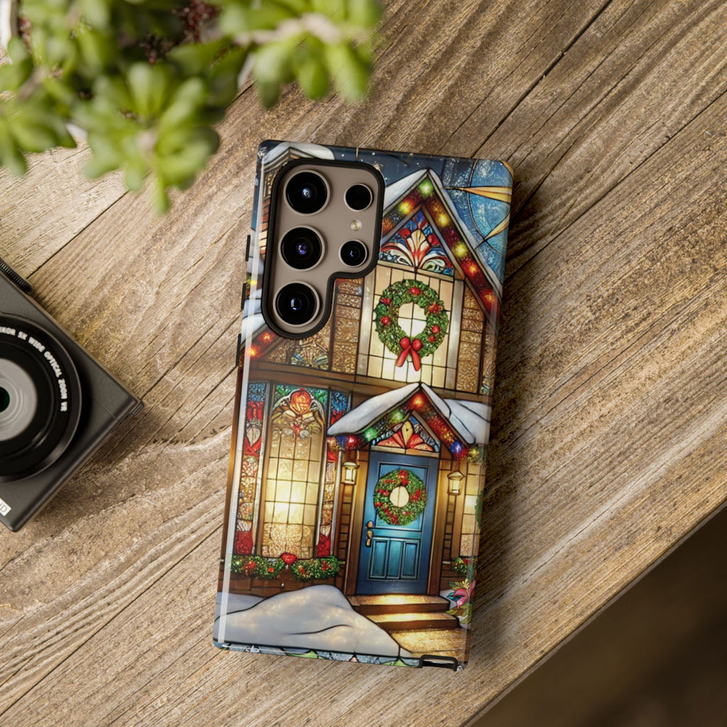Phone Case - Stain Glass Christmas Unique Holiday Protection Gift for Her