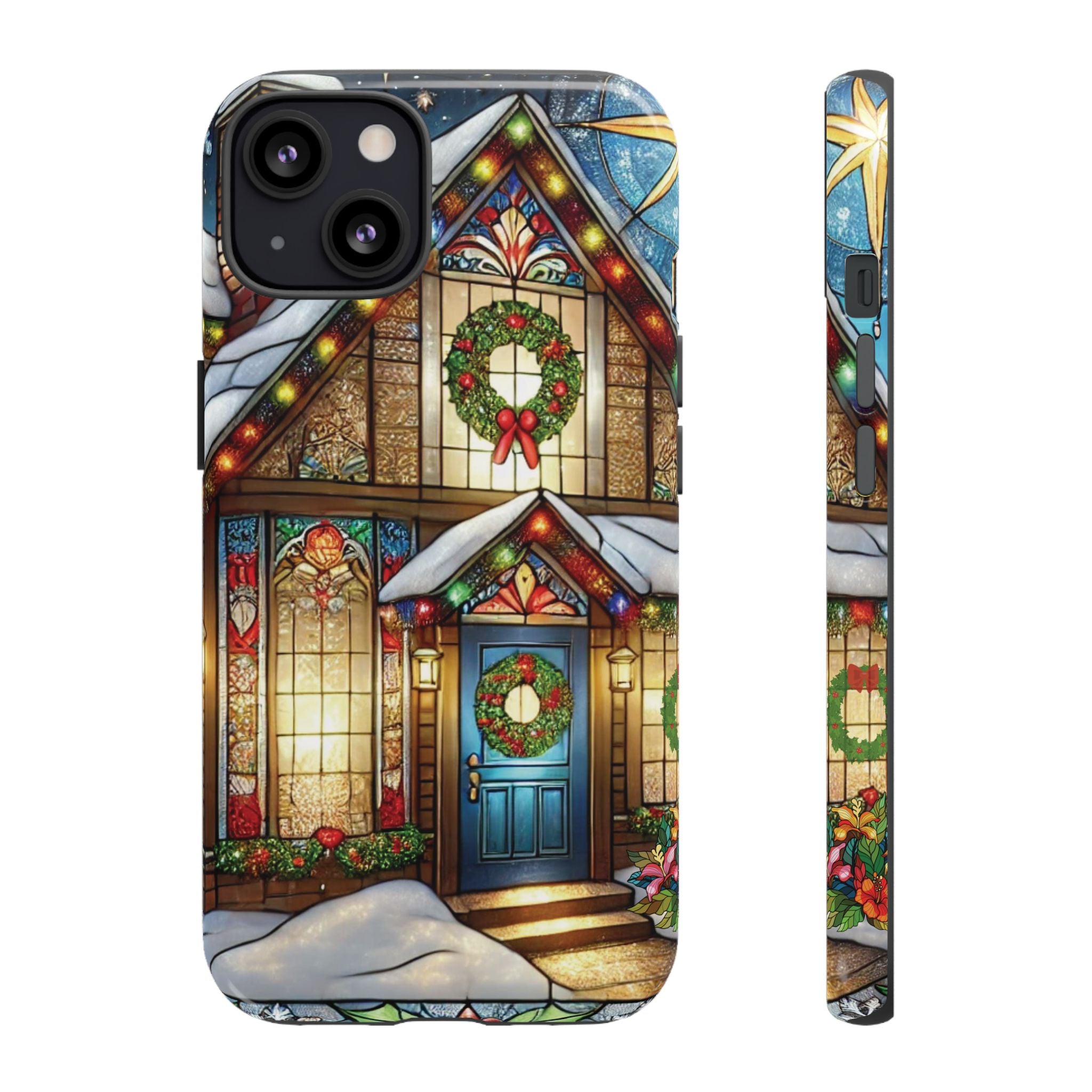 Phone Case - Stain Glass Christmas Unique Holiday Protection Gift for Her