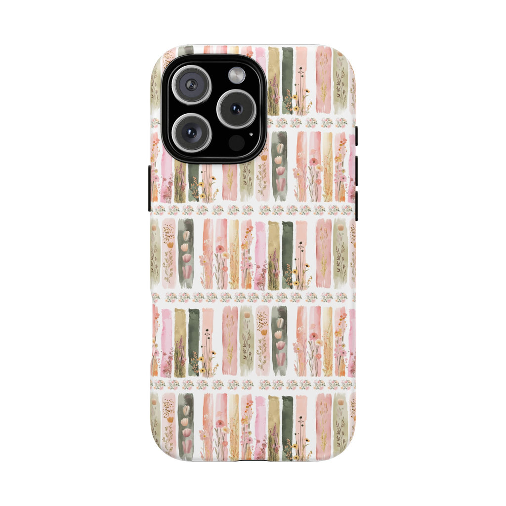 Pastel Brushstroke Floral Phone Case Soft Illusion Flower Design, Aesthetic Protective Cover, Feminine Style, Cute Gift for Her, Fits Most Models