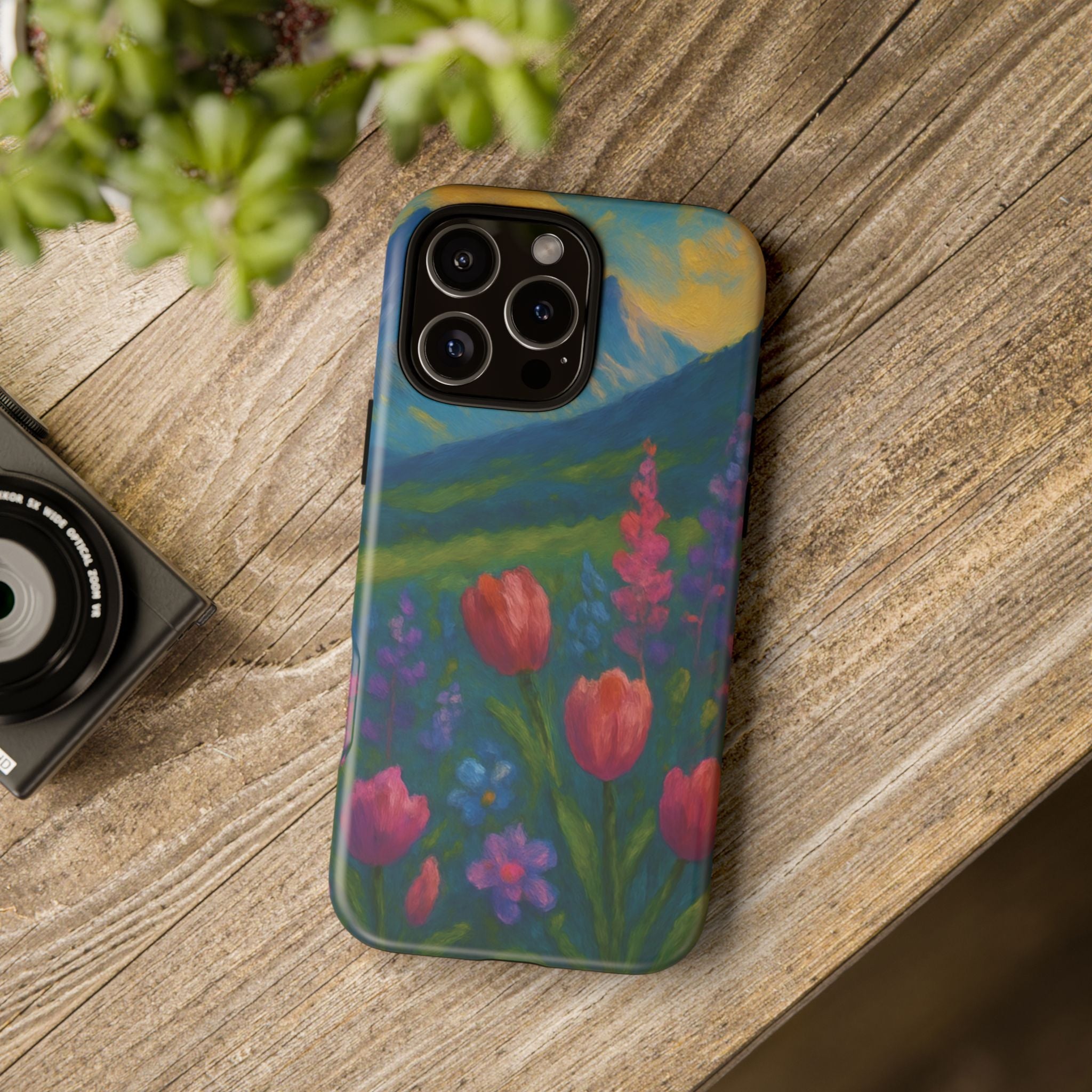 Mountains Wildflowers Phone Case | Vibrant Botanical Floral Design | Nature-Inspired Protective Cover for iPhone & Samsung | Trendy Aesthetic Gift Idea