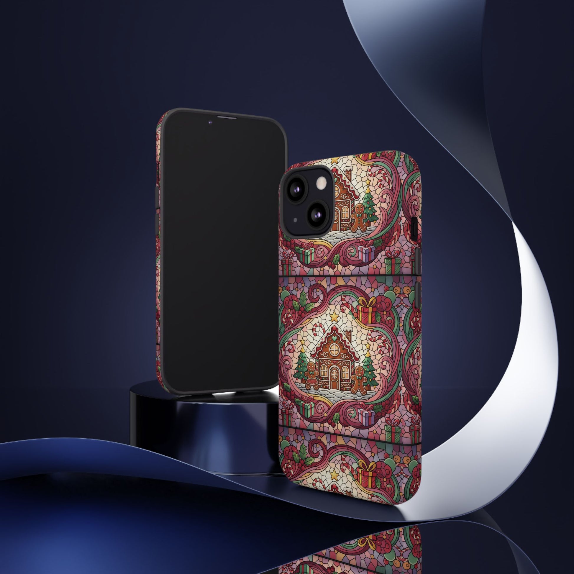 iPhone Case 17, 16  Gingerbread Stained Glass Tough Case Samsung perfect phone case
