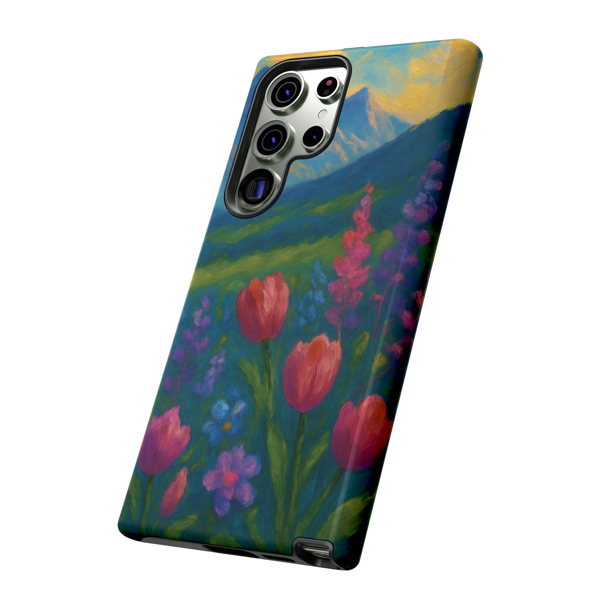 Mountains Wildflowers Phone Case | Vibrant Botanical Floral Design | Nature-Inspired Protective Cover for iPhone & Samsung | Trendy Aesthetic Gift Idea