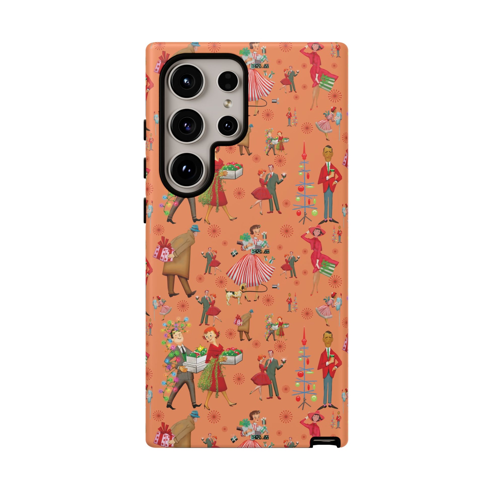 Retro Christmas 50s Phone Case Unique Holiday Protection for Your Device | Stylish & Durable Cover Gift for Her Phone 17, 16, 15, Samsung iPhone Accessory Gift for Her