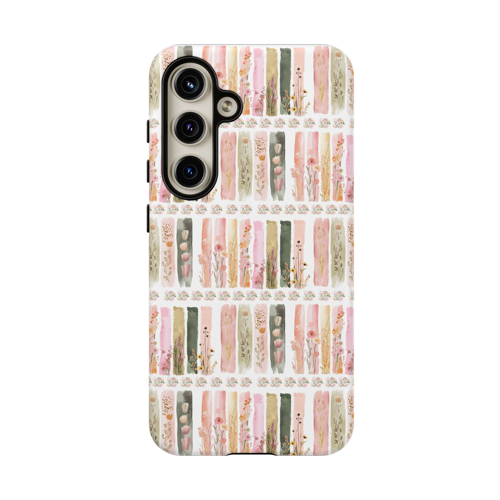 Pastel Brushstroke Floral Phone Case Soft Illusion Flower Design, Aesthetic Protective Cover, Feminine Style, Cute Gift for Her, Fits Most Models