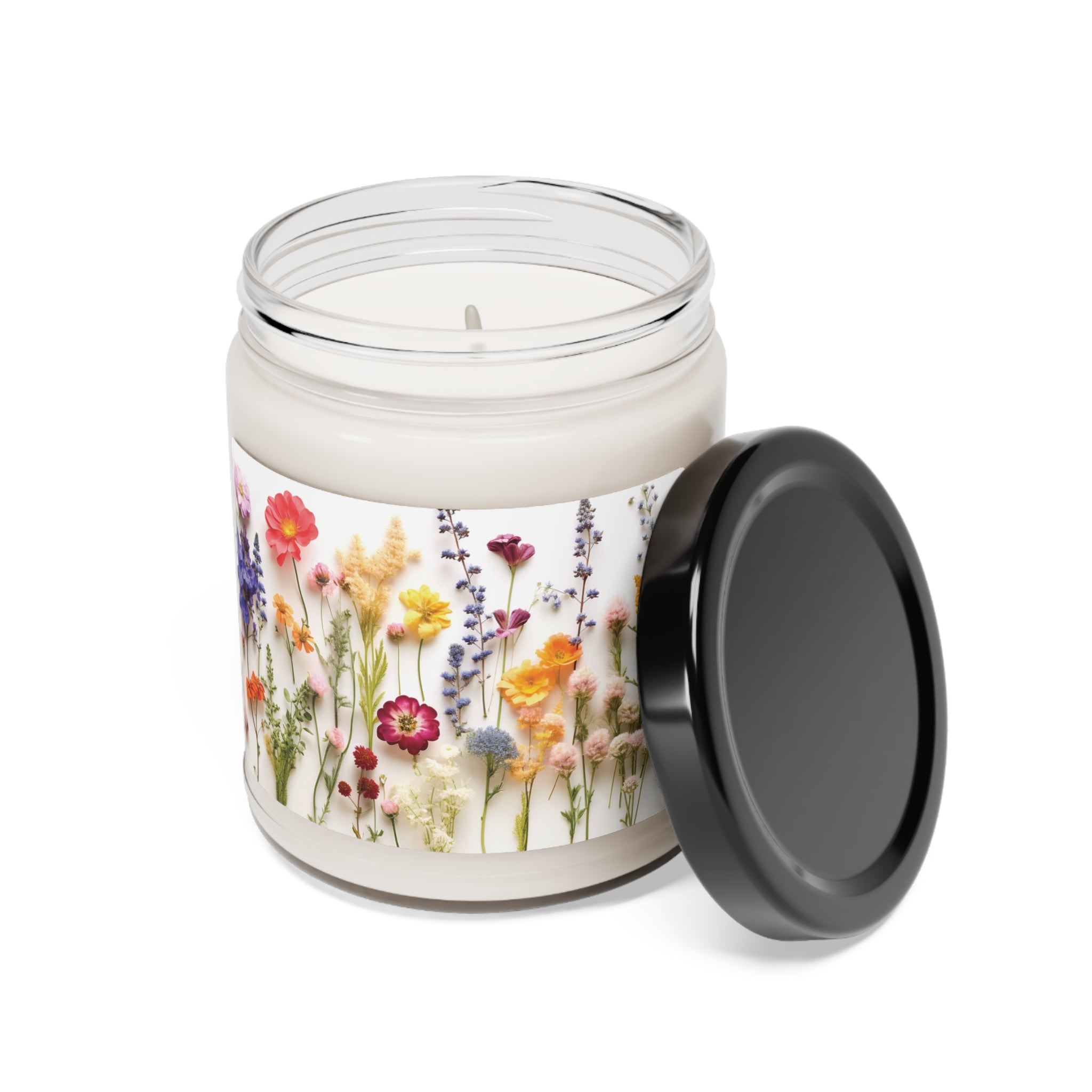 Wildflower Floral Candle 9oz Perfect for Relaxation Home Ambiance Scented Soy Candle, 9oz, Wedding, Bridal Shower, Mother's Day Gift Housewarming Gift.