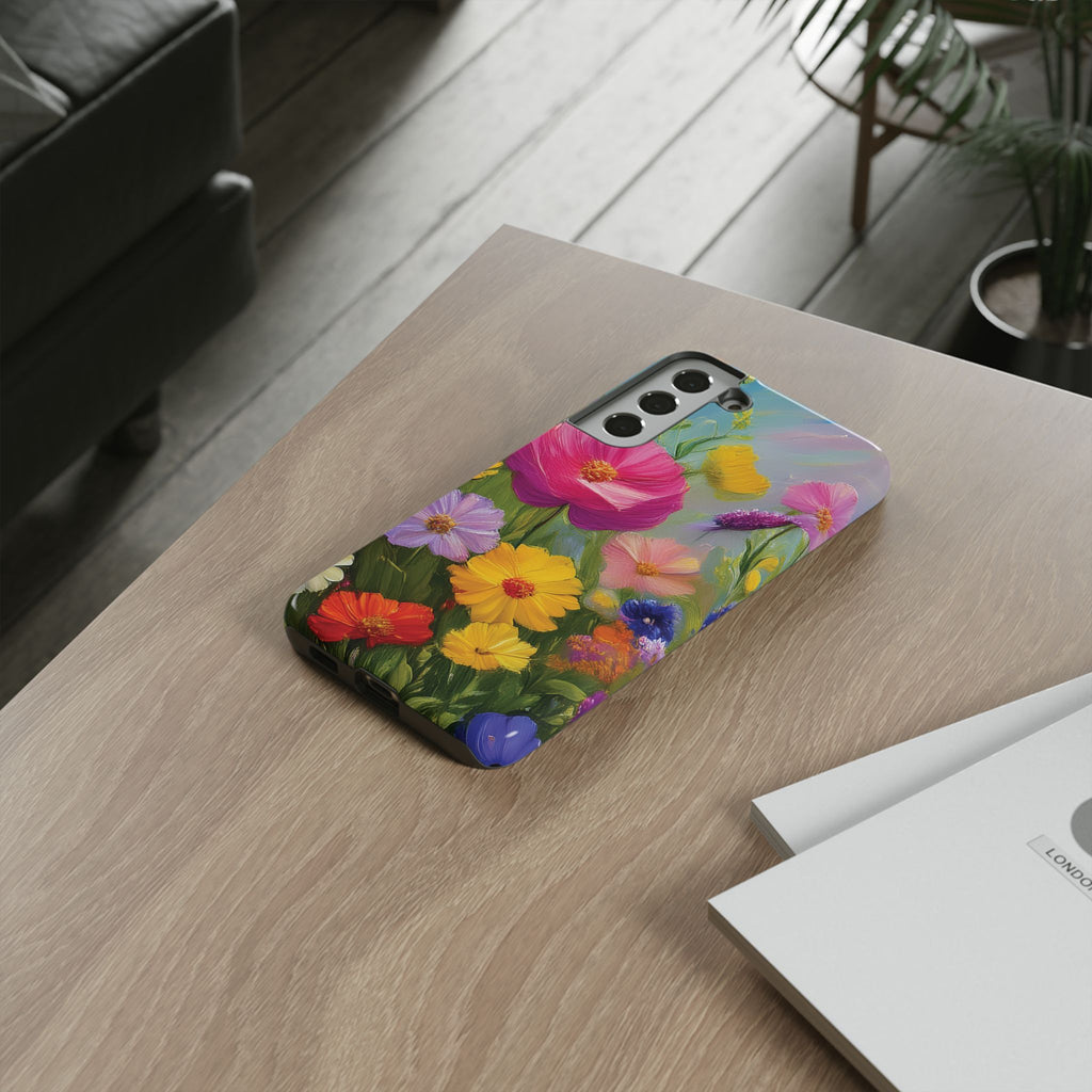 Vibrant Wildflower Painting Phone Case Hand-Painted Floral Art Design | Bright Nature-Inspired Cover | Perfect Gift for Flower Lovers iPhone & Galaxy