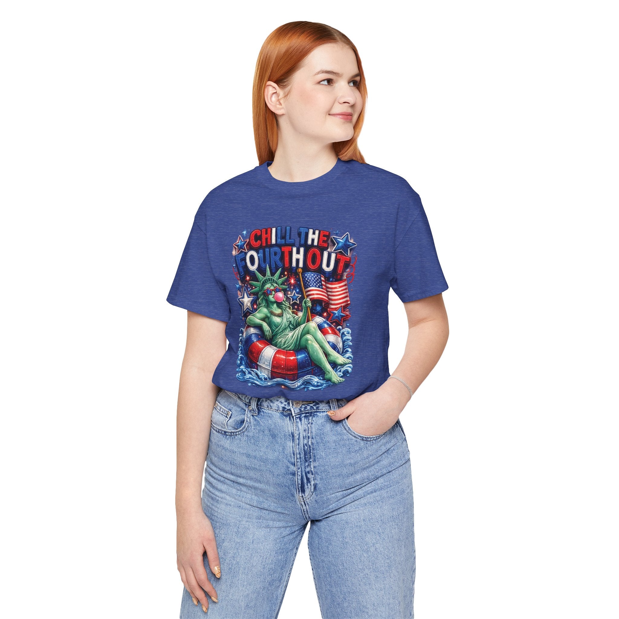 CHILL the Fourth UP Funny America T-Shirt — Patriotic 4th of July Tee