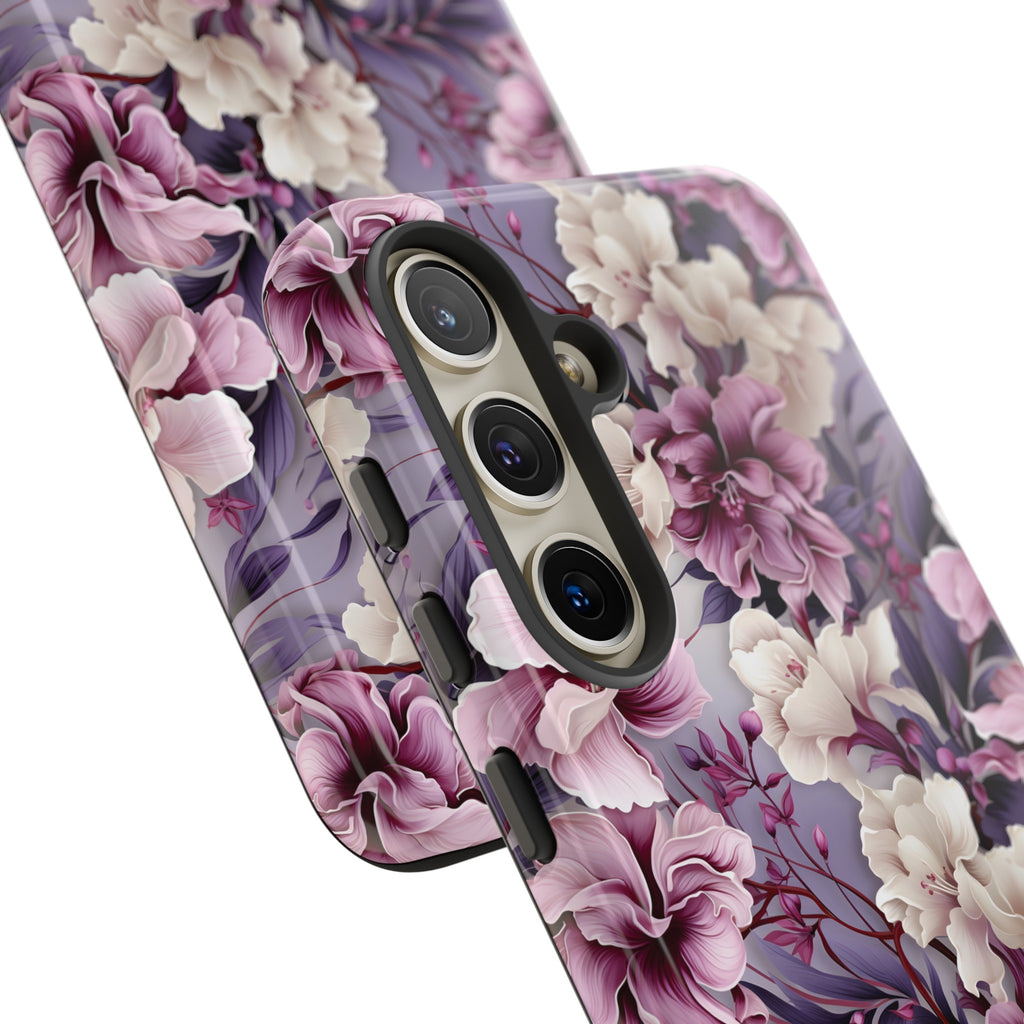 Lavender Flowers Protective Phone Case Gift for Her Phone 15, Samsung iPhone Samsung Gift for Her Case iPhone 15, Samsung