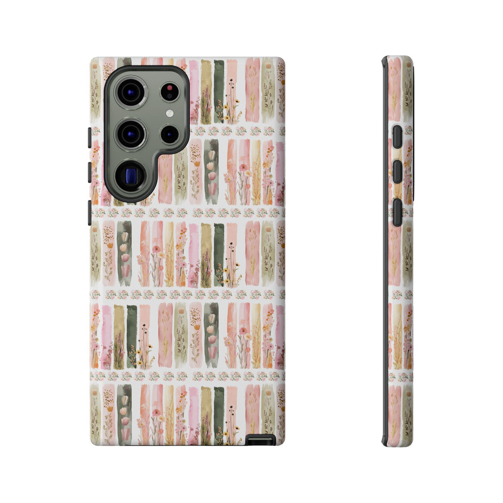 Pastel Brushstroke Floral Phone Case Soft Illusion Flower Design, Aesthetic Protective Cover, Feminine Style, Cute Gift for Her, Fits Most Models