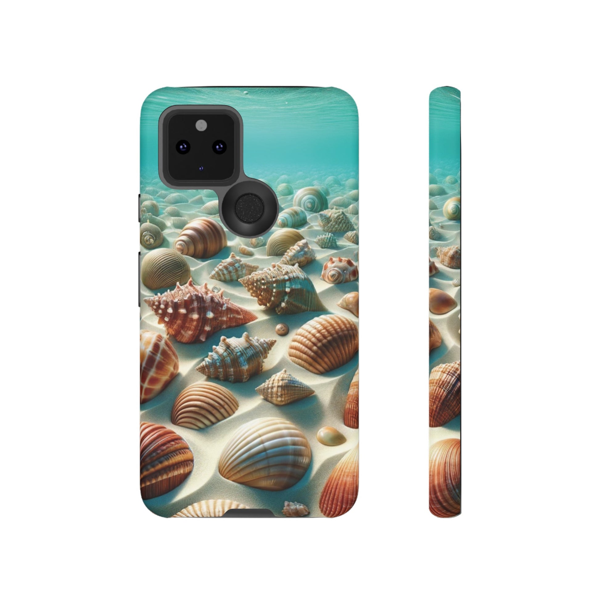 Plush Ocean Bliss Turquoise Seashell Ocean Beach View Protective Phone Case Gift for Her Phone 15, Samsung iPhone Samsung Gift for Her Case iPhone 15, Samsung iPhone Samsung Accessory Gift for Her.