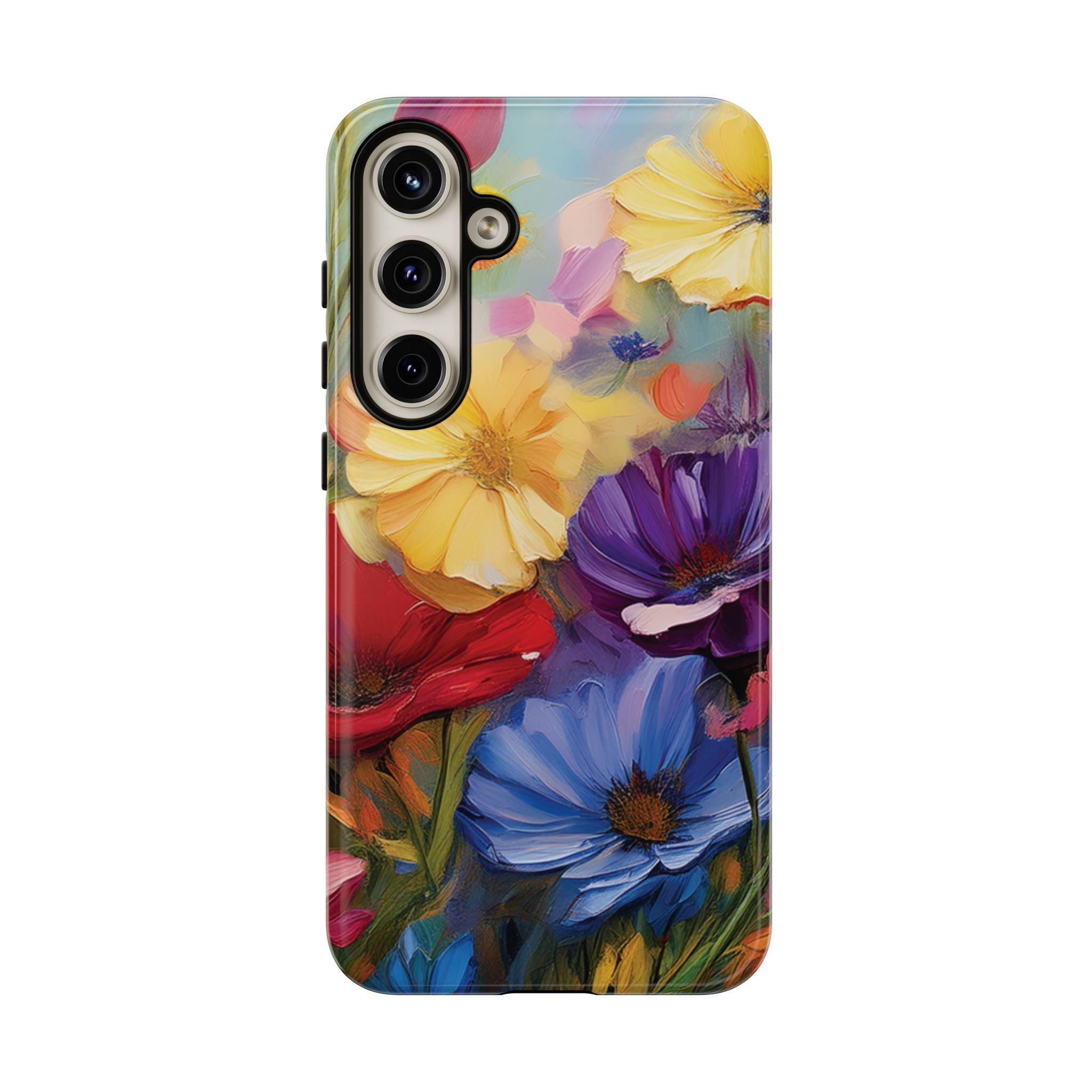 Bold Wildflower Phone Case Bright Hand-Painted Floral Art Vibrant Botanical Design for iPhone & Samsung | Trendy Nature Lover Gift Phone  Galaxy