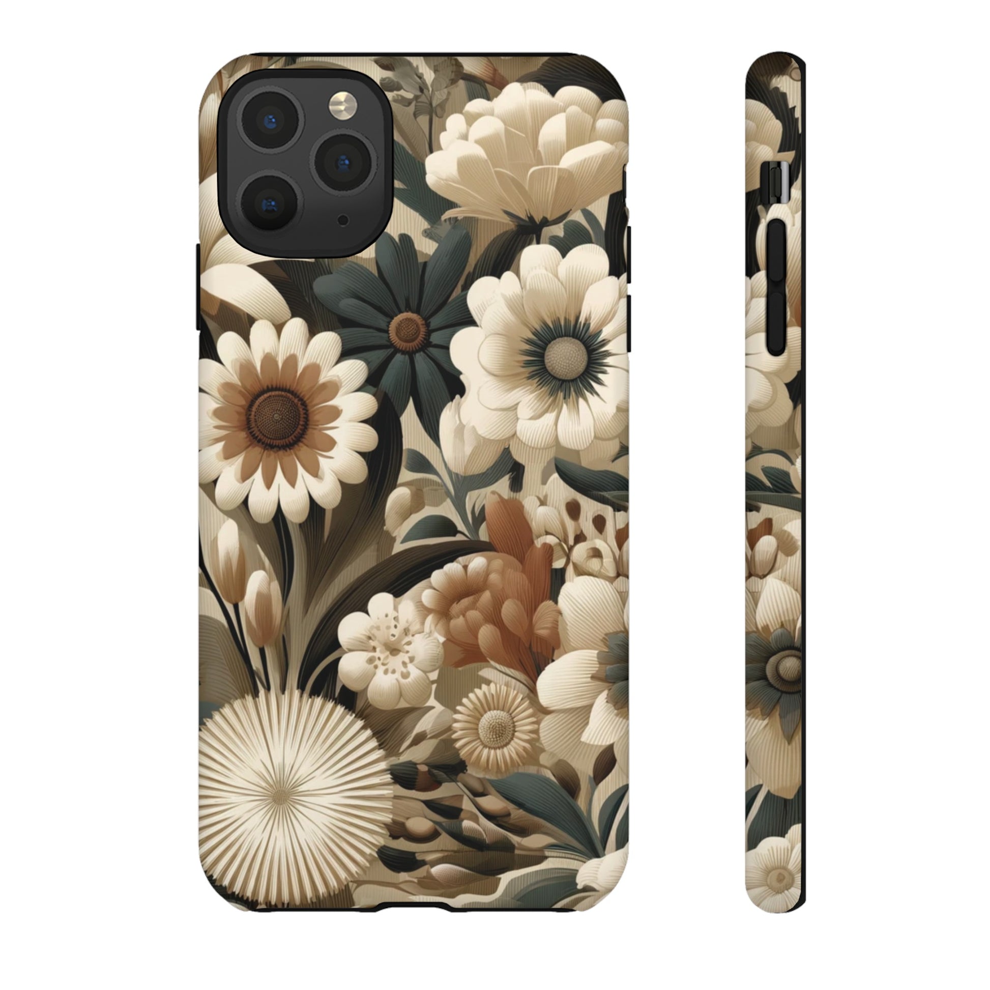 Mid-century Modern Floral Phone Case Durable for iPhone Samsung Gift iPhone 15, 14, 13 Samsung Pixel Gift for Mom Accessory Gift for Her