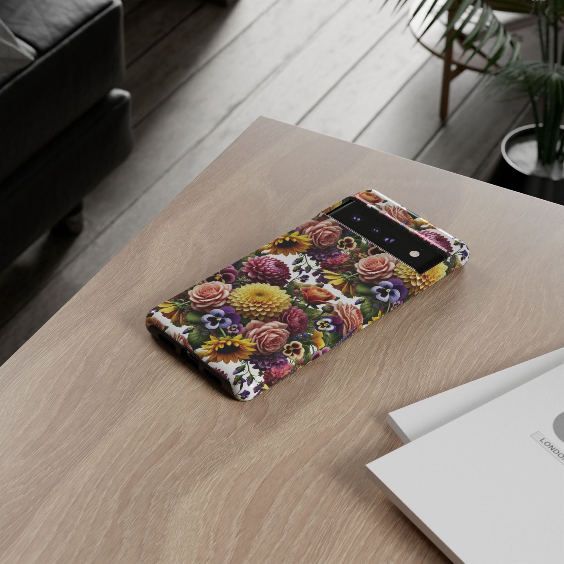 Floral Fall Phone Case for iPhone 16 15 14 13 12  21 23 Samsung, and Pixel | Stylish Protective Cover Gift for Her Perfect for Floral Lover