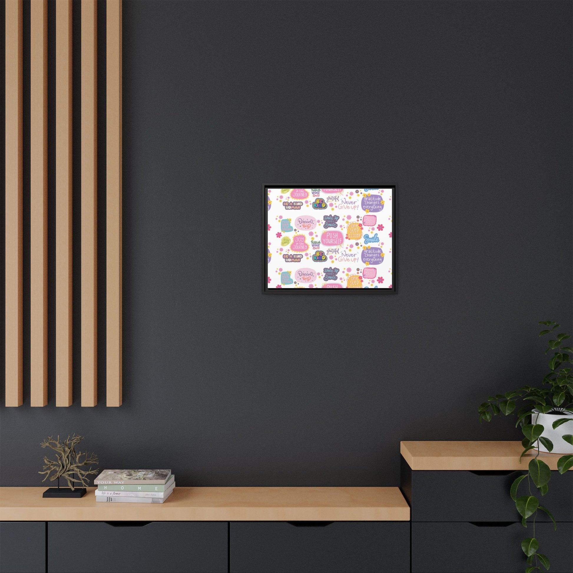 Good Vibes Only Canvas Wall Art – Ready‑to‑Hang Motivational Quote Picture, Positive Affirmation Home & Office Décor, Uplifting Gift Idea Bedroom, or Office Décor Gift for Mom