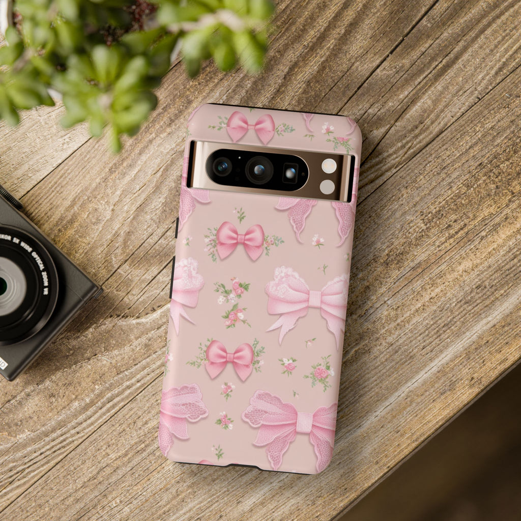Luxury Pink Bow Phone Case – Cute & Protective Cover for iPhone & Samsung Gift for Her