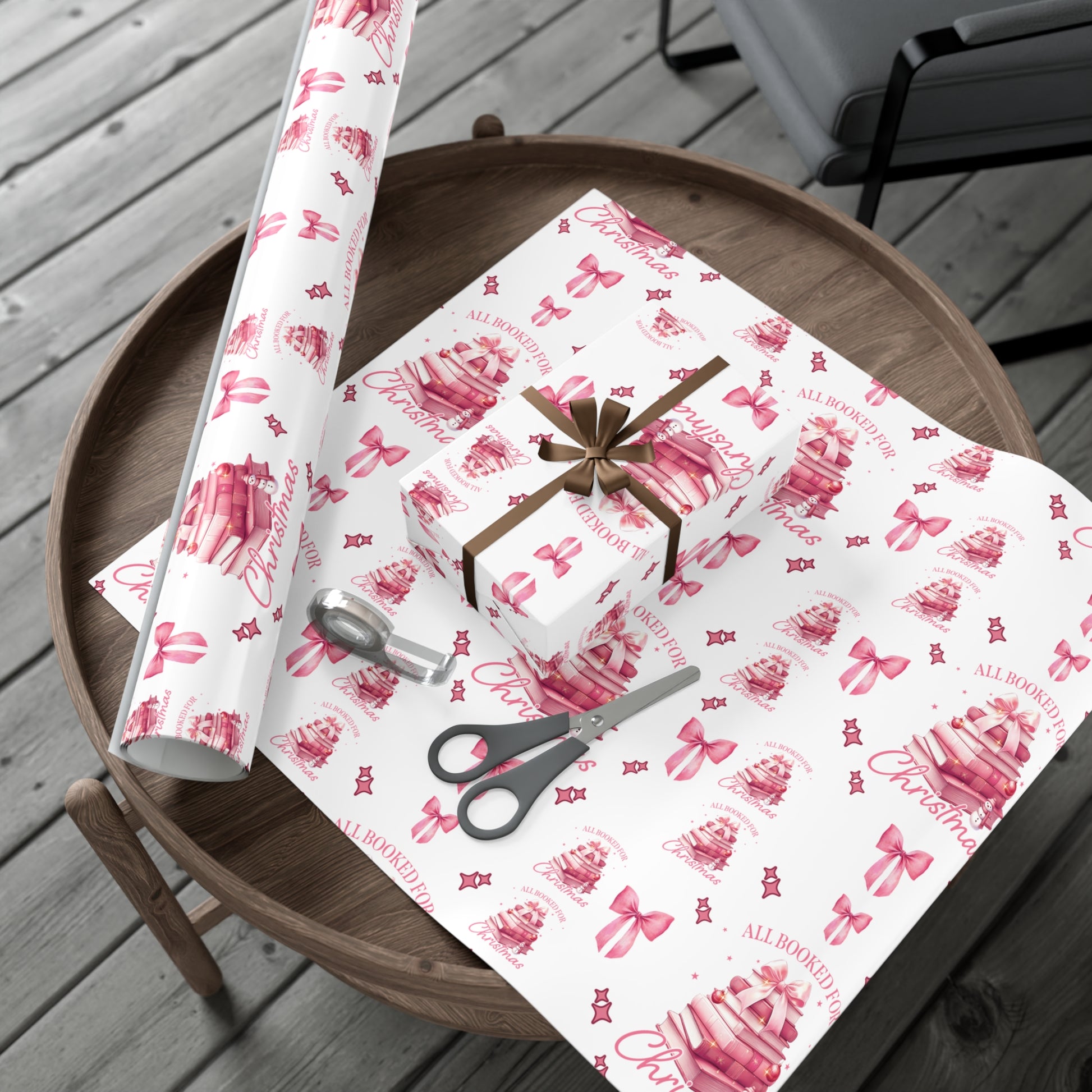 All Booked for Christmas Pink Books & Bows Holiday Edition Perfect for Book Lovers! Celebrate the Joy of Reading with Festive Charm in This Limited Christmas Collection Premium Quality - MRSBYVALLE