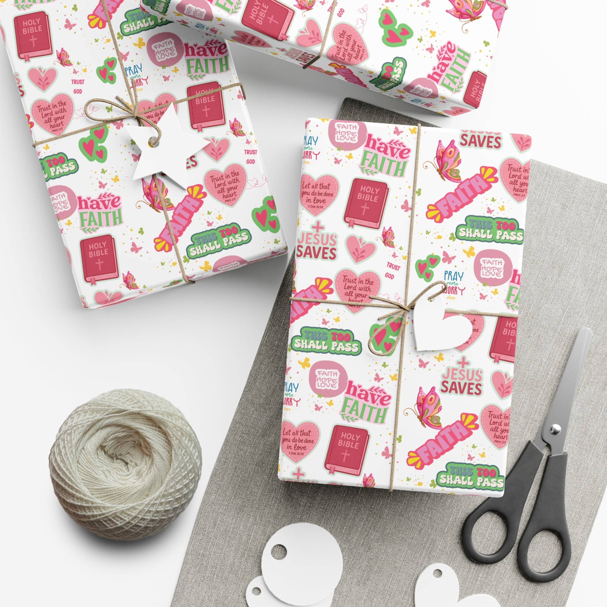 Christian Wrapping Paper | Inspirational Bible Verse Gift Wrap | Faith-Based Wrapping for Birthdays, Holidays, Special Occasions | Scripture Gift Wrap Gifts Moms Weddings