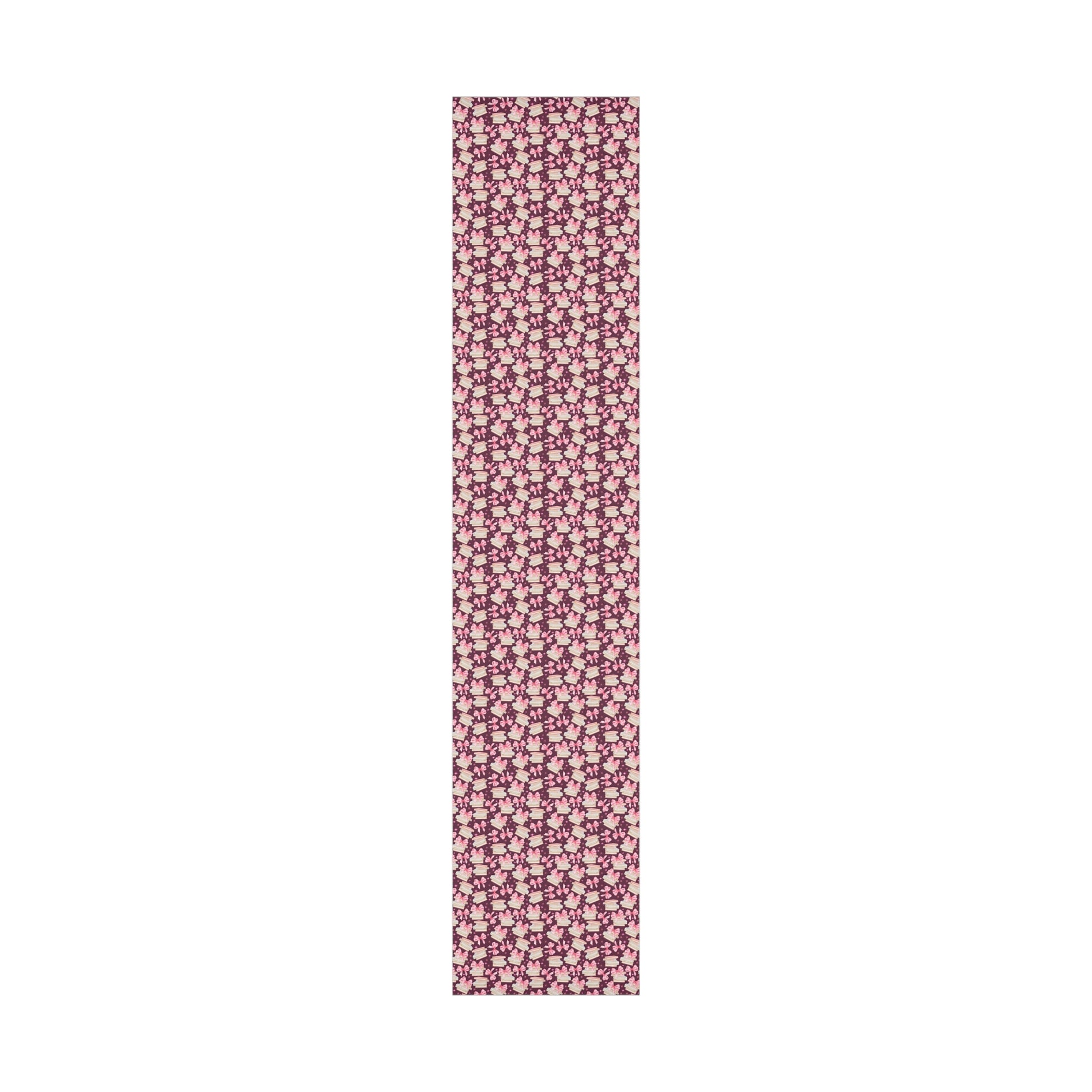 Coquette Pink Bows Books Plum Wrapping Paper Festive Holiday Gift Wrap with Perfect for Christmas Presents, Crafting, & Holiday Decor – Premium Quality - MRSBYVALLE