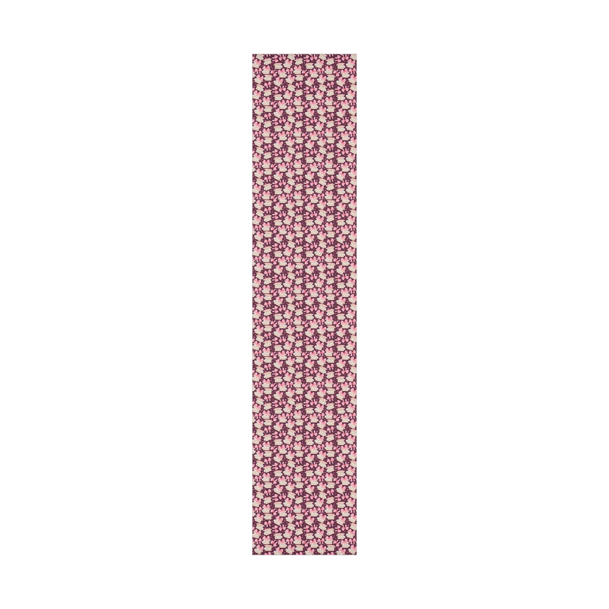 Coquette Pink Bows Books Plum Wrapping Paper Festive Holiday Gift Wrap with Perfect for Christmas Presents, Crafting, & Holiday Decor – Premium Quality - MRSBYVALLE