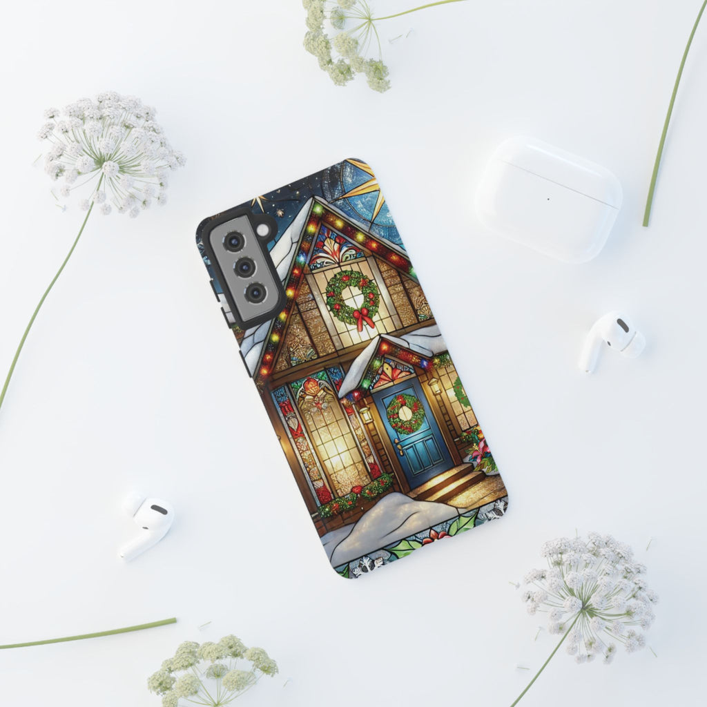 Phone Case - Stain Glass Christmas Unique Holiday Protection Gift for Her