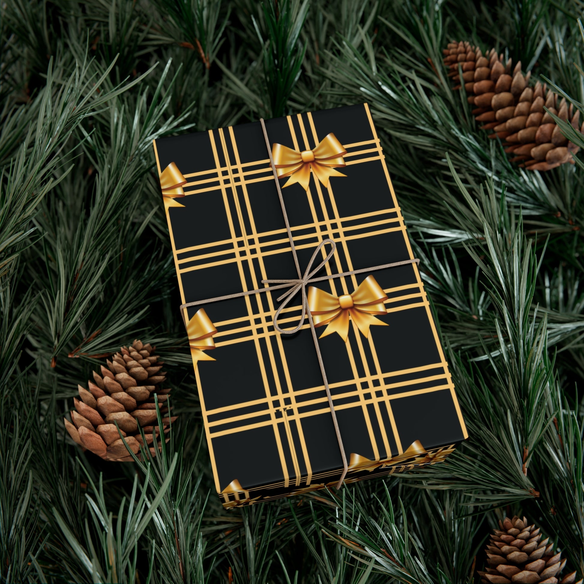 Black and Gold Bows Wrapping Paper Luxury Lover's Wrapping Paper Collection Festive Perfect for Wedding Holiday Decor – Premium Quality - MRSBYVALLE